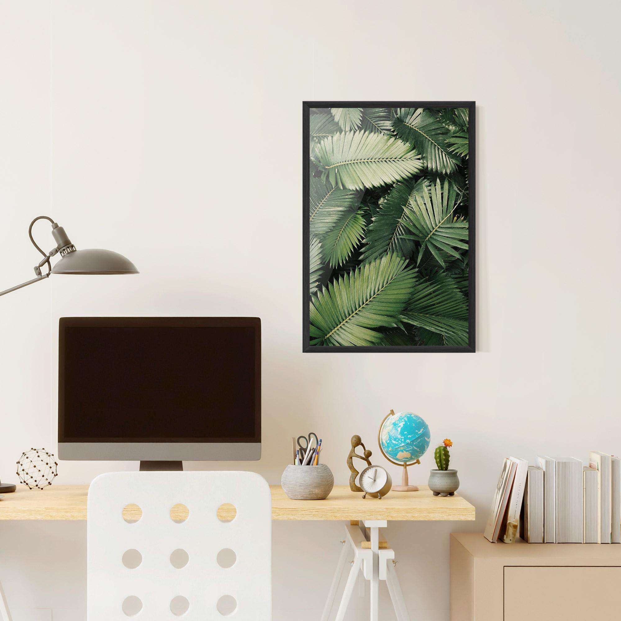 Keretezett Poszter Green Leaves mockup 6