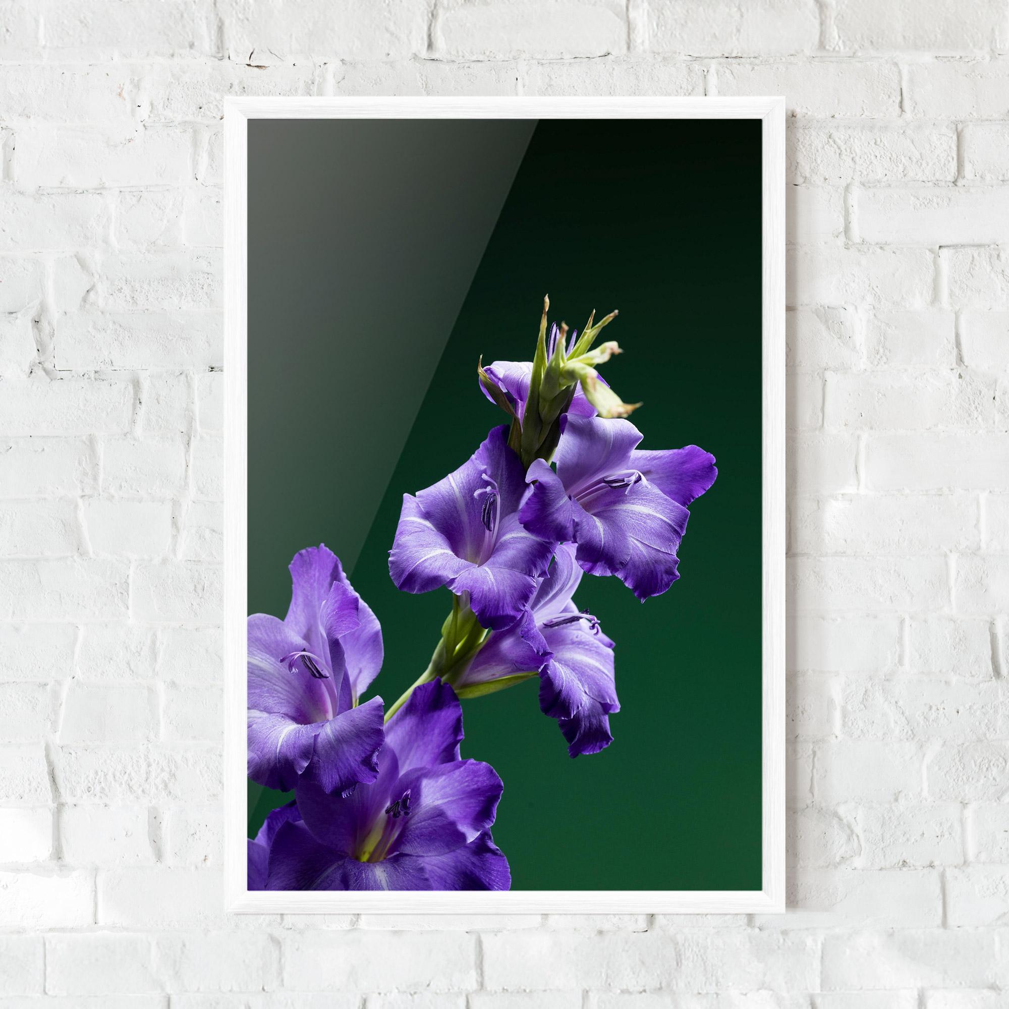 Keretezett Poszter Iris On Green mockup 0