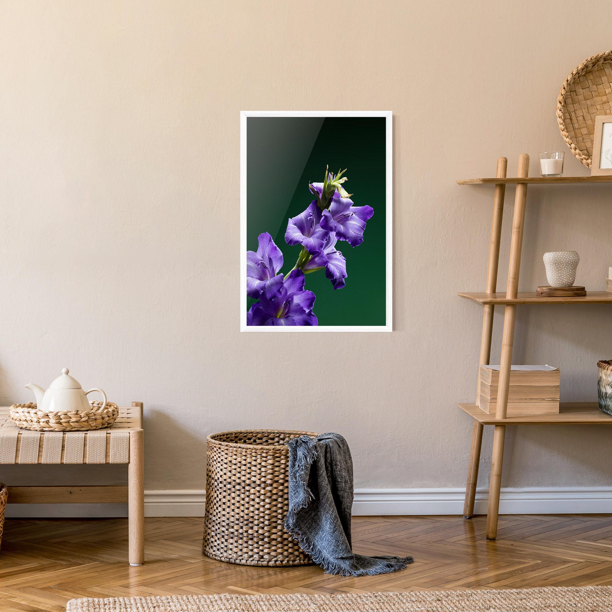 Keretezett Poszter Iris On Green mockup 9