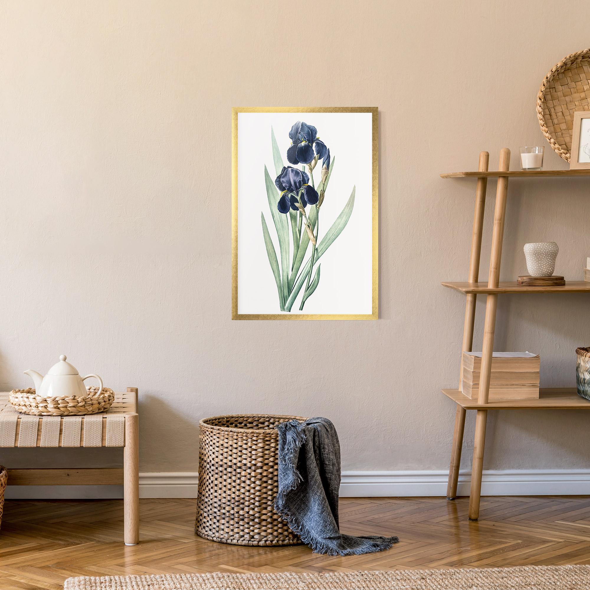 Keretezett Poszter Dark Blue Iris mockup 9