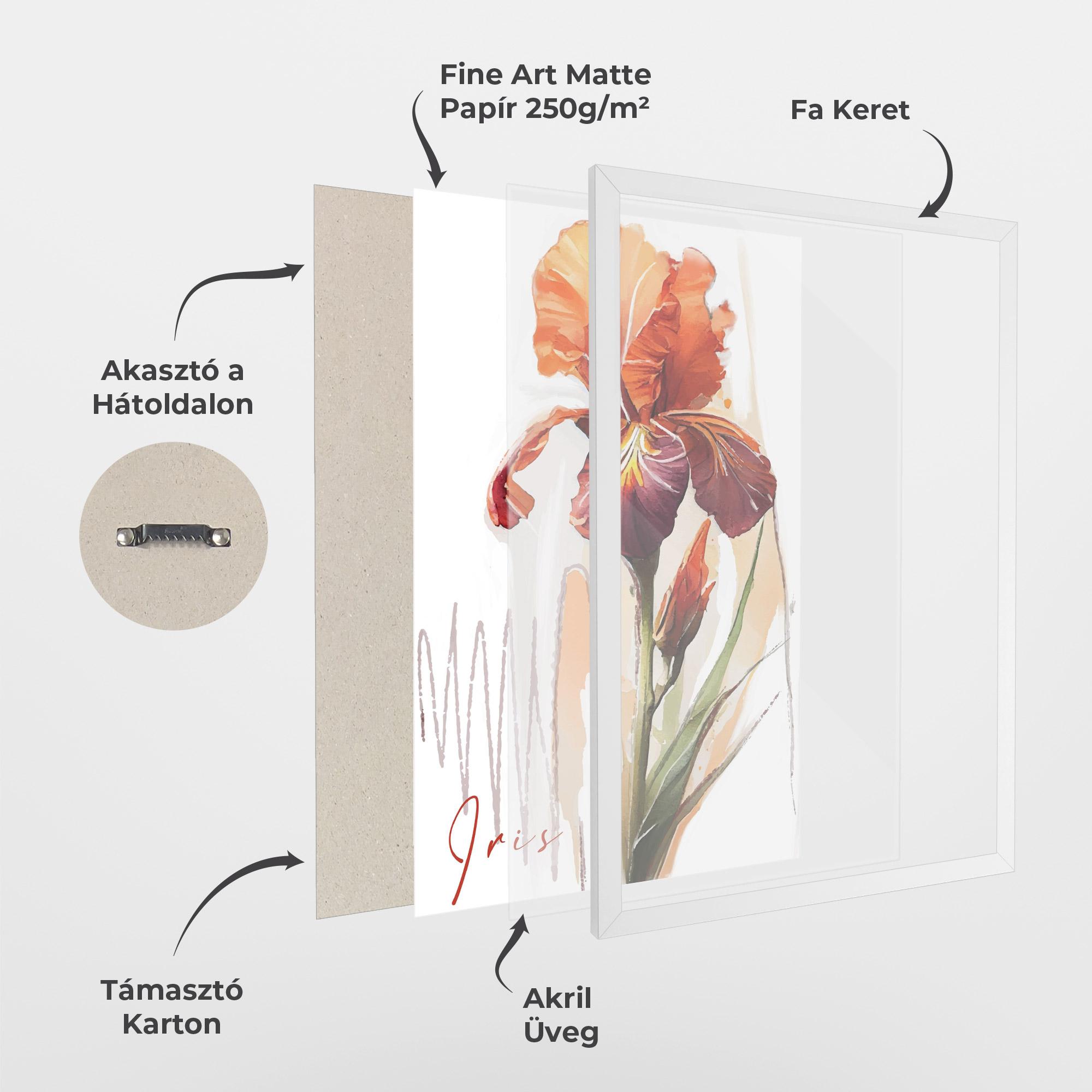 Keretezett Poszter Orange Iris mockup 1