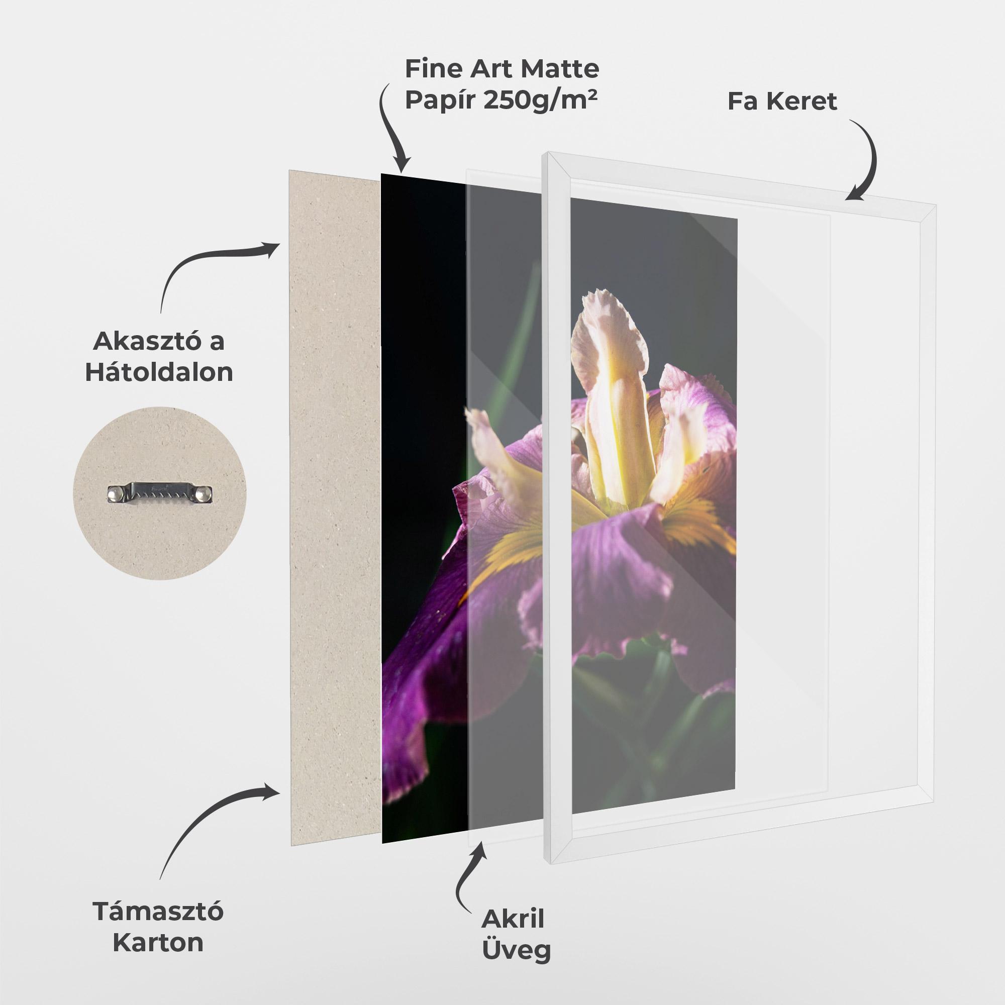 Keretezett Poszter Pastel Yellow Iris mockup 1