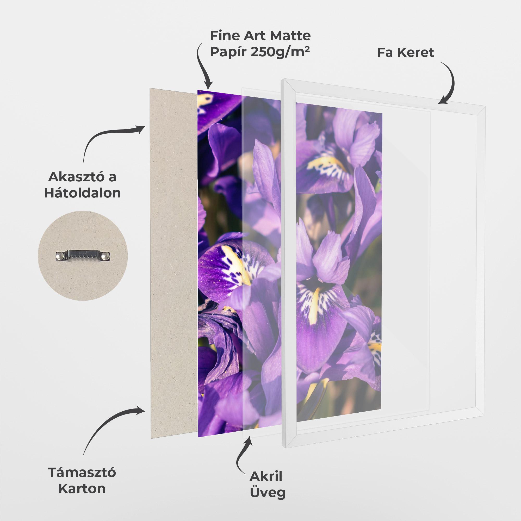 Keretezett Poszter Small Purple Iris mockup 1