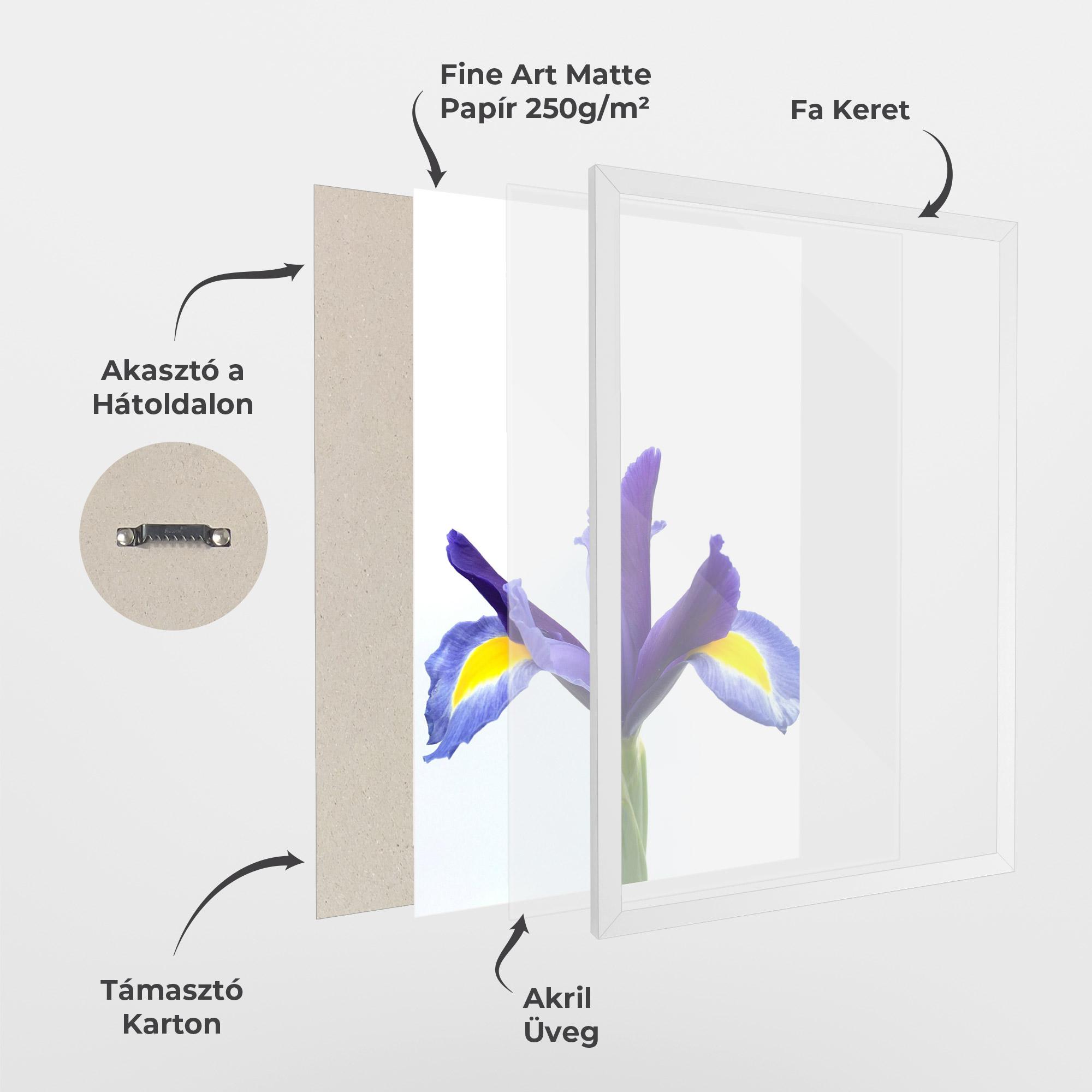 Keretezett Poszter Yellow Color Iris mockup 1