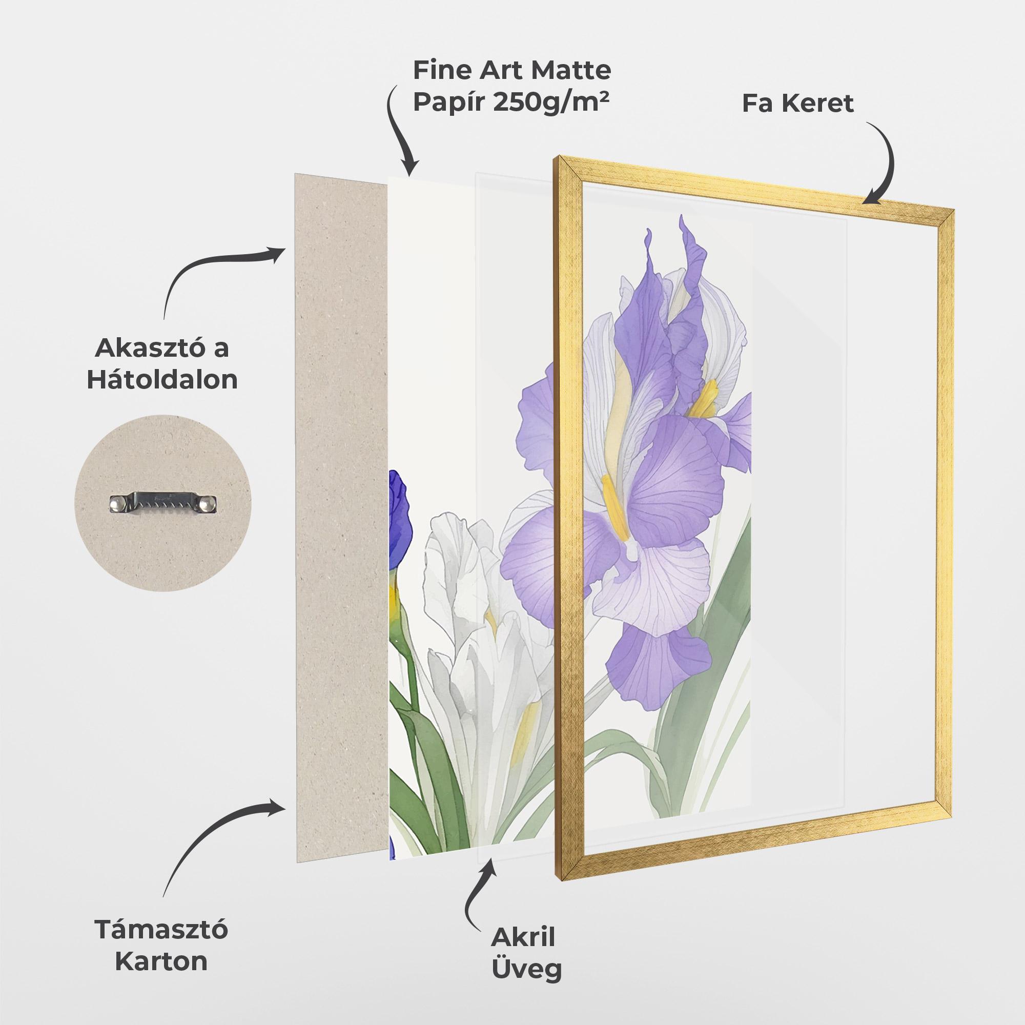 Keretezett Poszter Irirs Hand Drawn mockup 1