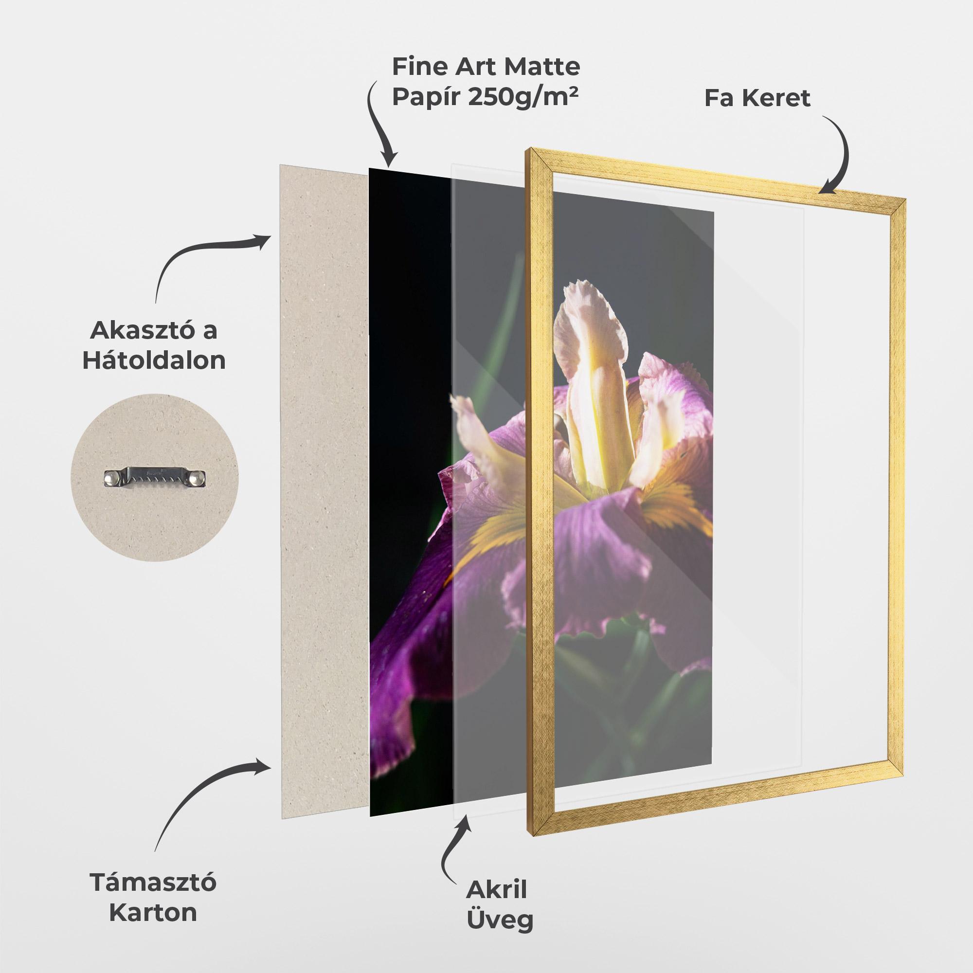Keretezett Poszter Pastel Yellow Iris mockup 1