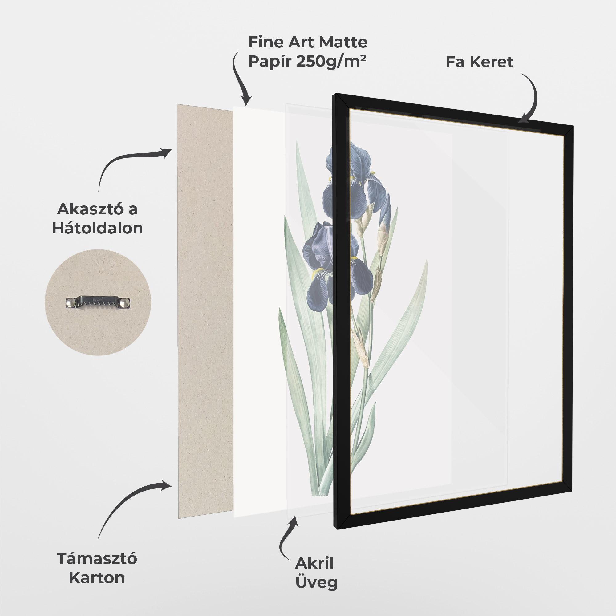 Keretezett Poszter Dark Blue Iris mockup 1