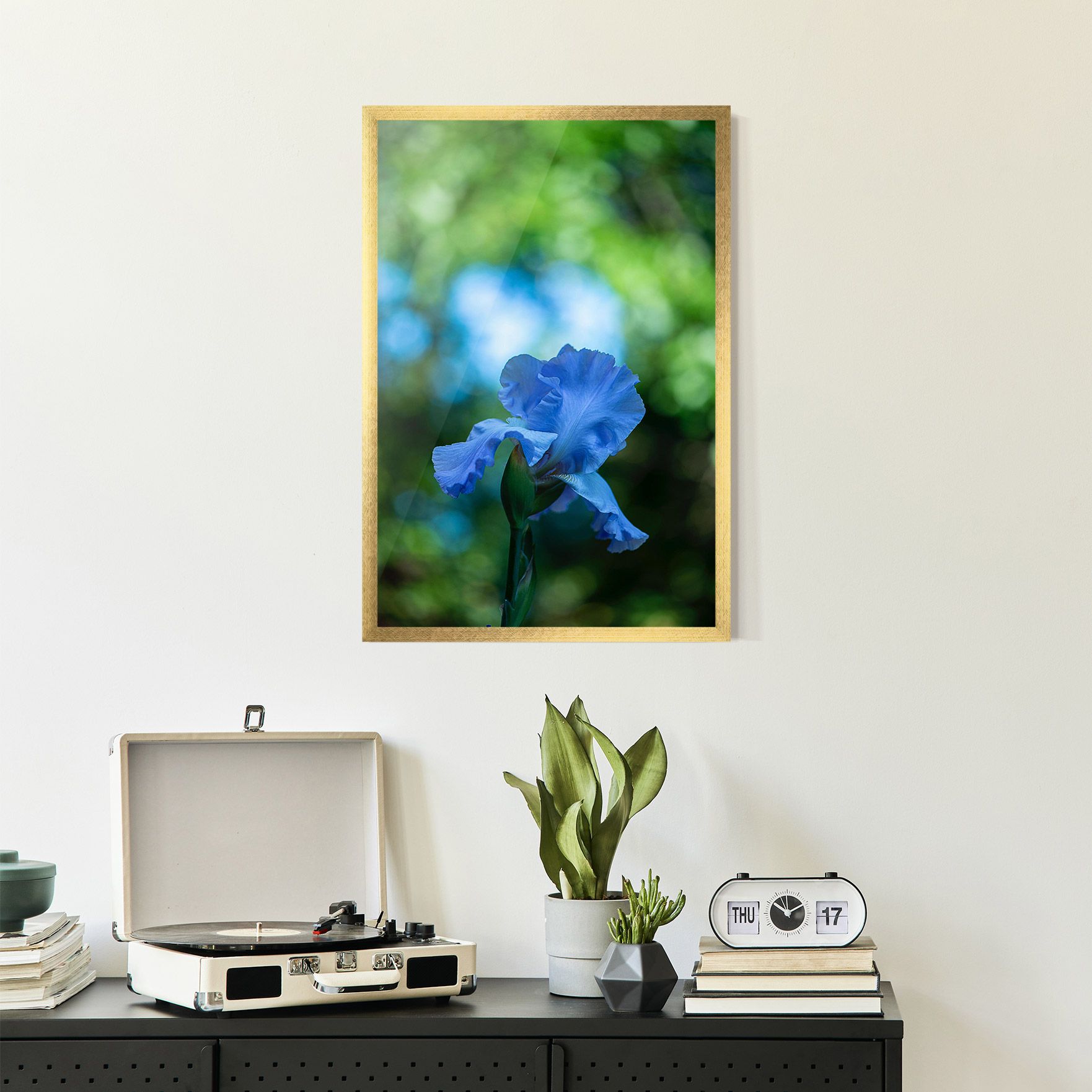 Blue Iris In The Garden mockup 2