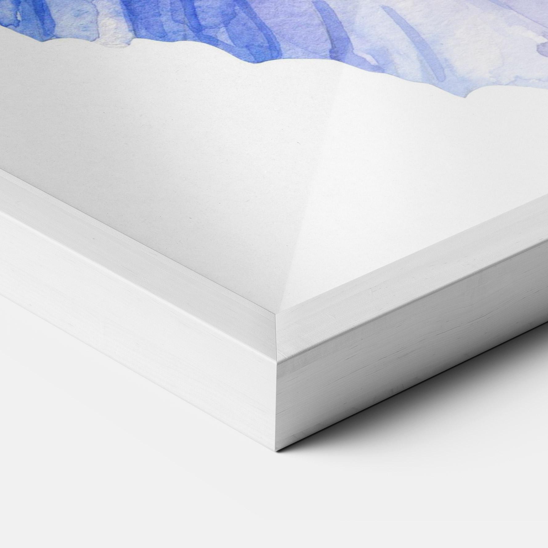 Keretezett Poszter Purple Iris On White mockup 3