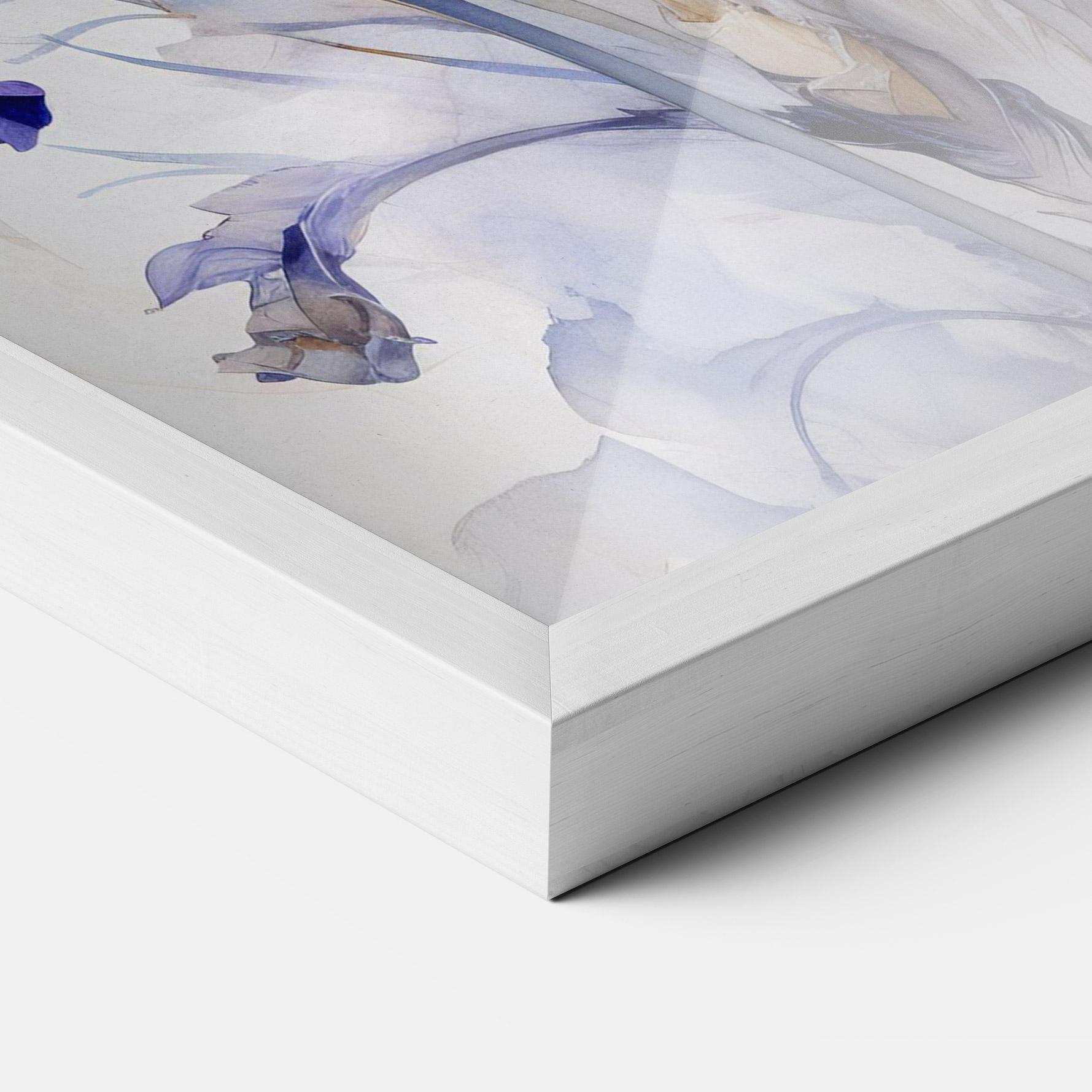 Keretezett Poszter Purple Iris Painting mockup 3