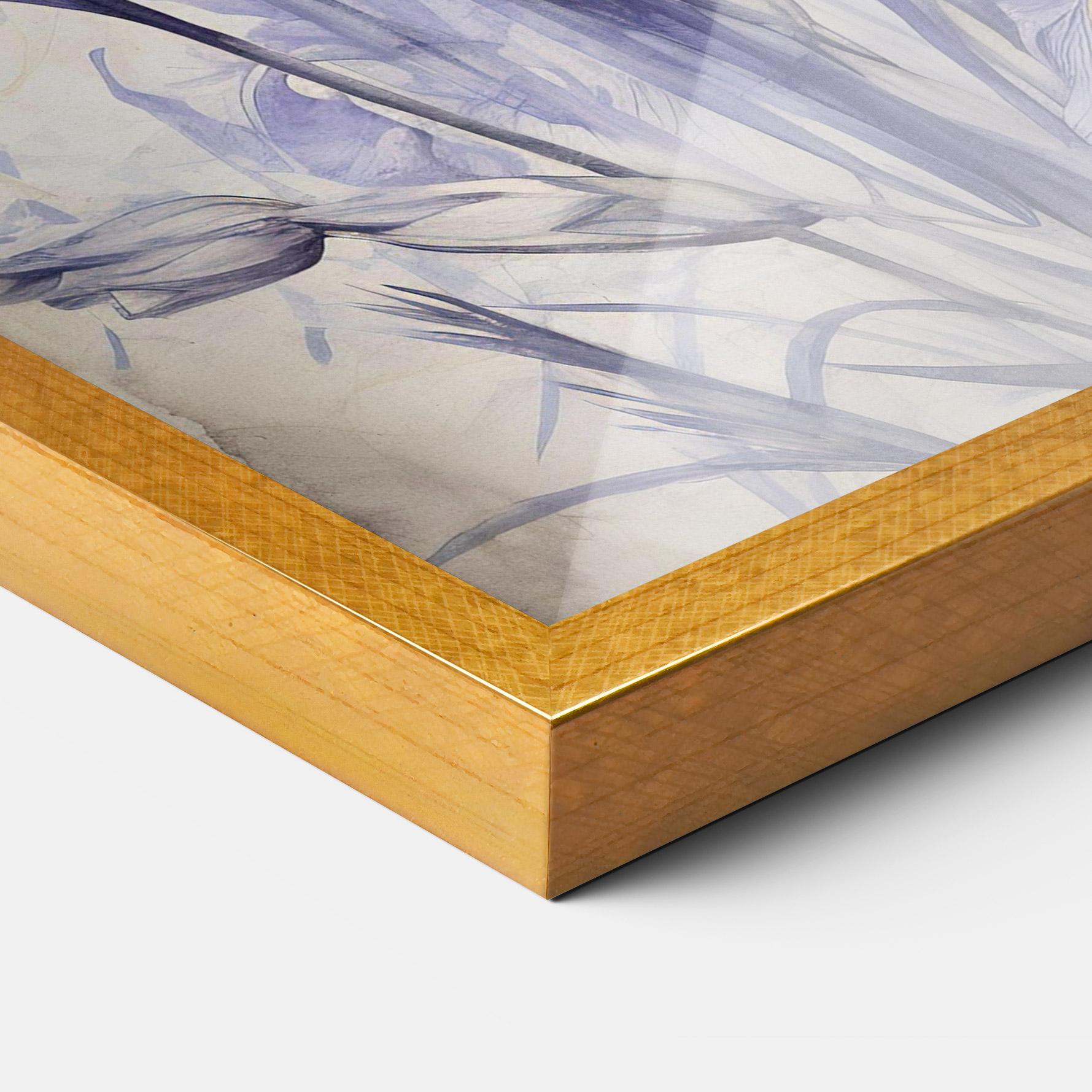 Keretezett Poszter Irises Painting mockup 3