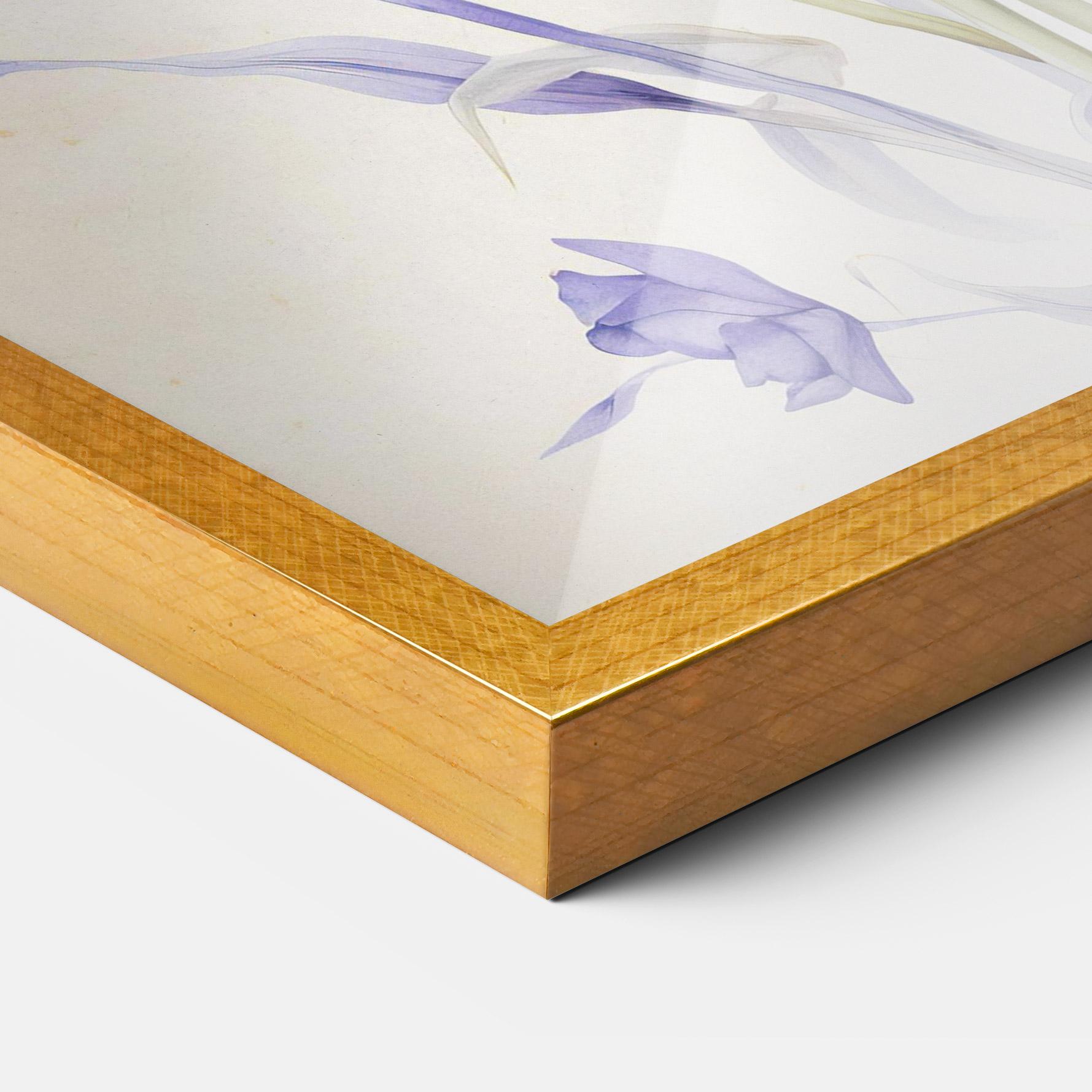 Keretezett Poszter Purple Iris On Cream mockup 3