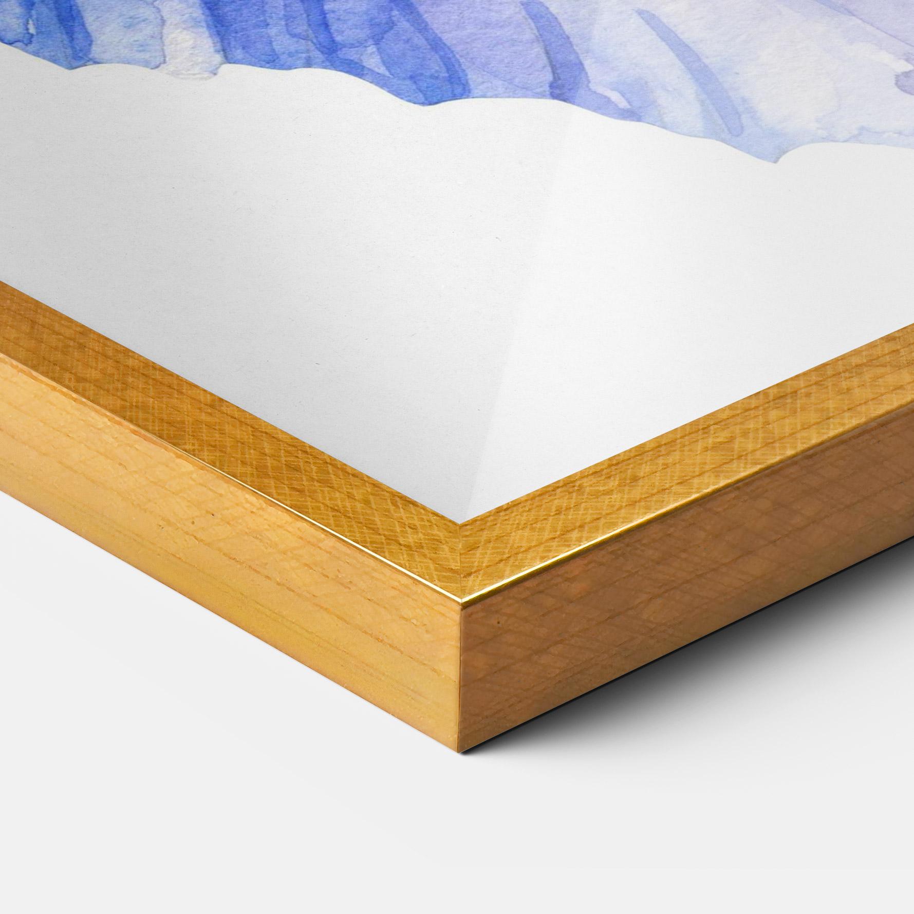 Keretezett Poszter Purple Iris On White mockup 3