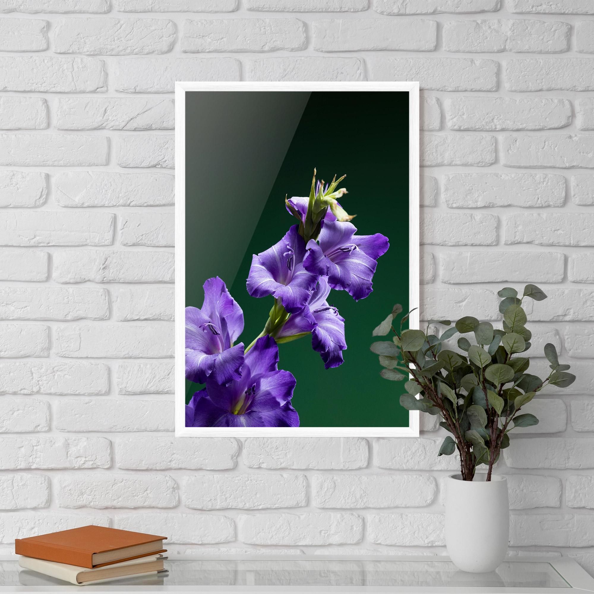 Keretezett Poszter Iris On Green mockup 5