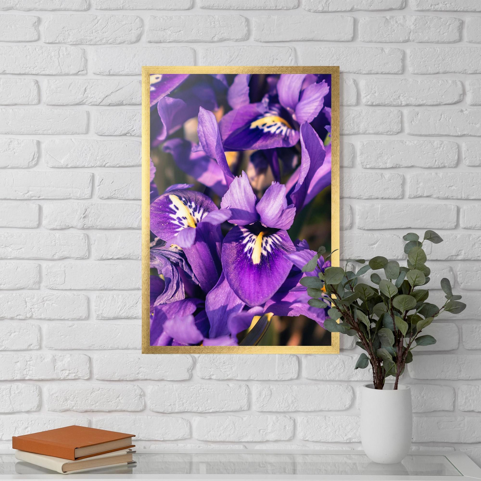 Keretezett Poszter Small Purple Iris mockup 5
