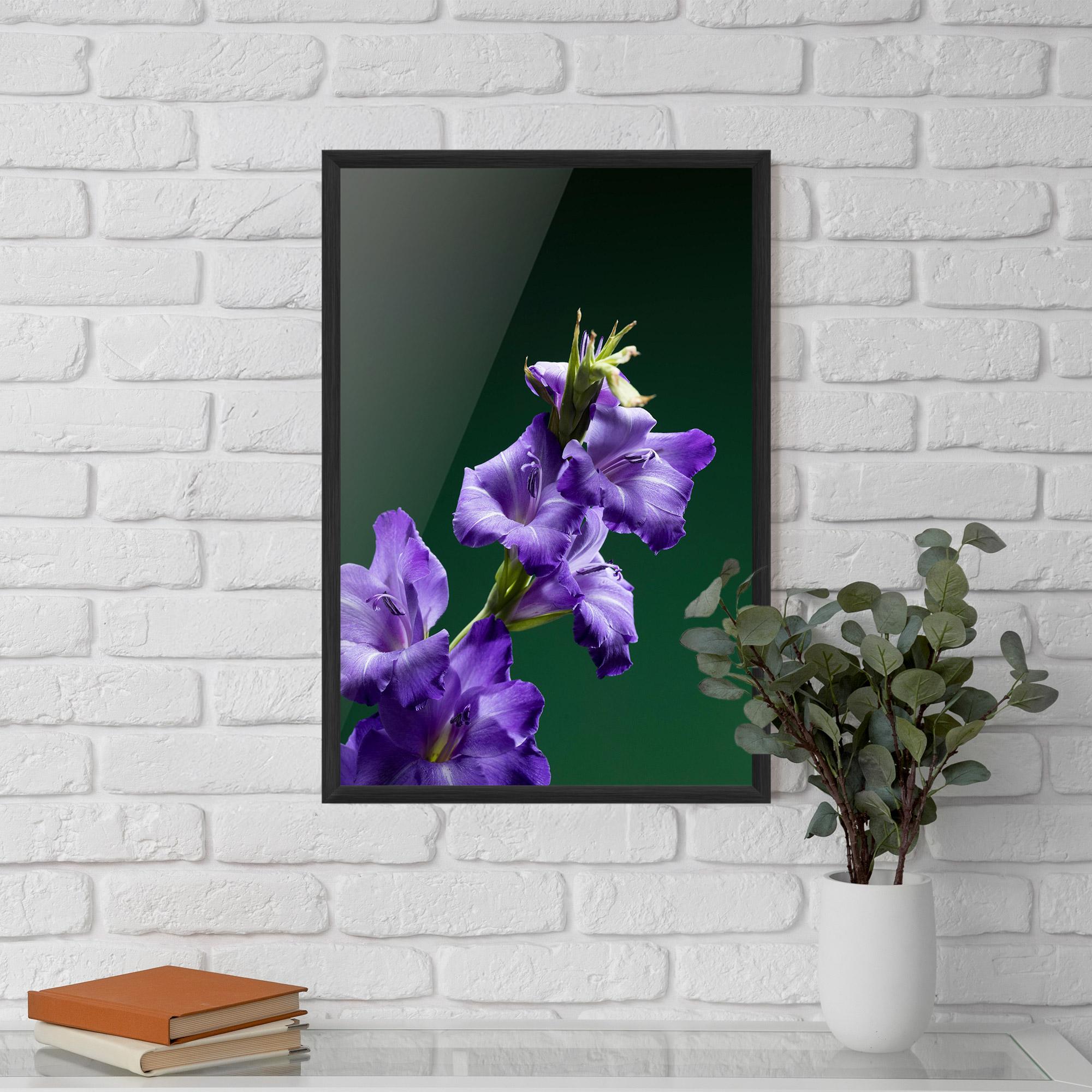 Keretezett Poszter Iris On Green mockup 5