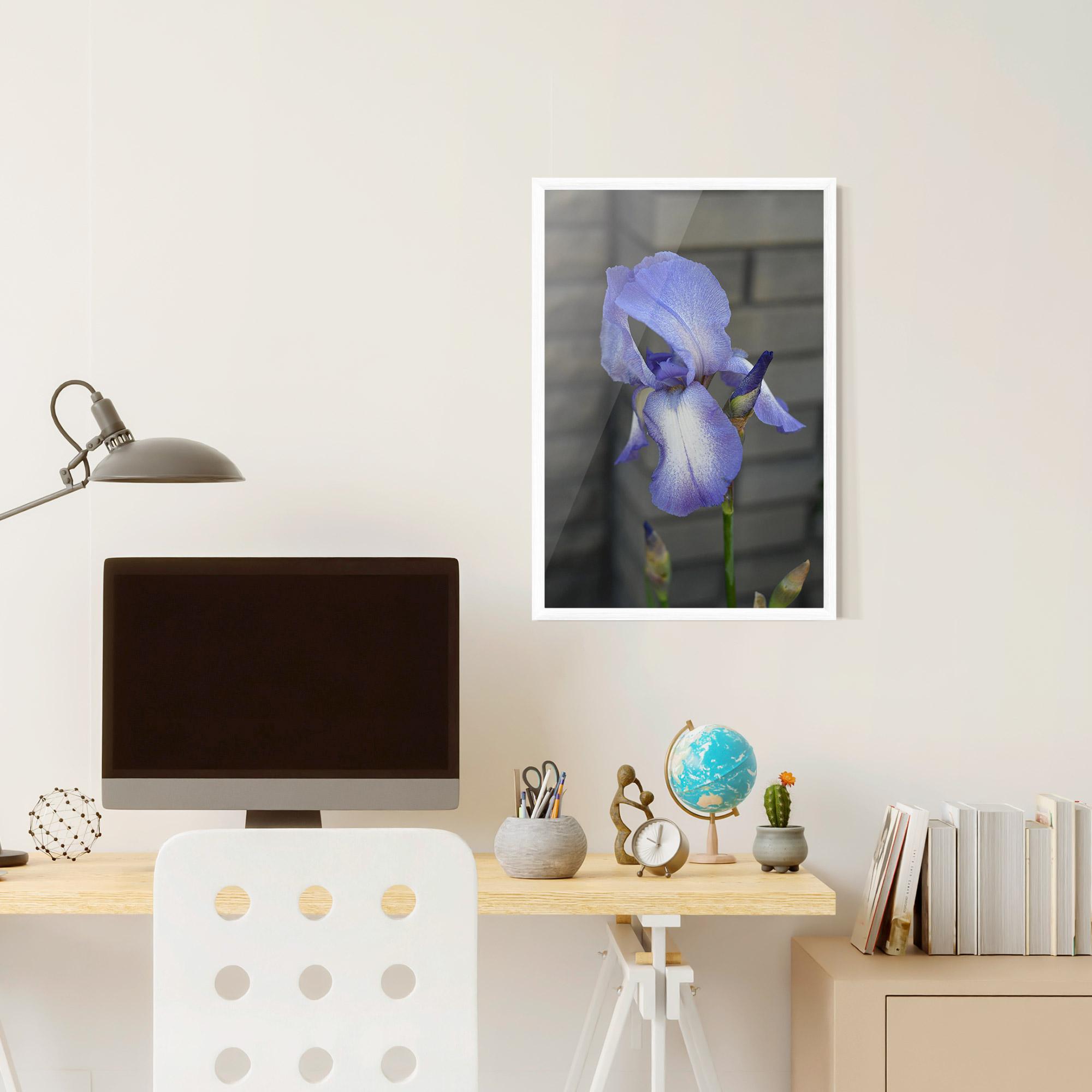 Keretezett Poszter Purple Iris On Gray mockup 6
