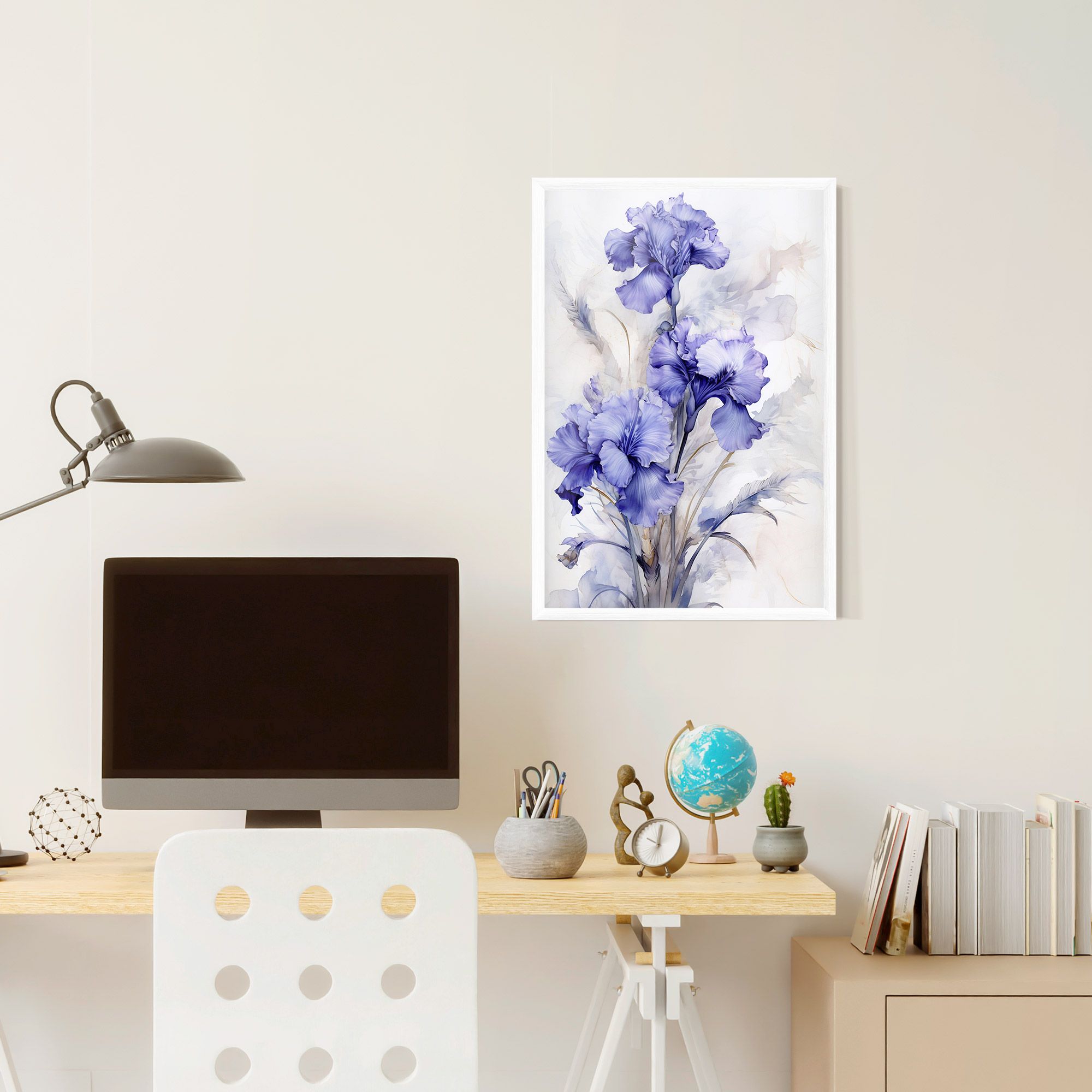 Purple Iris Painting mockup 6