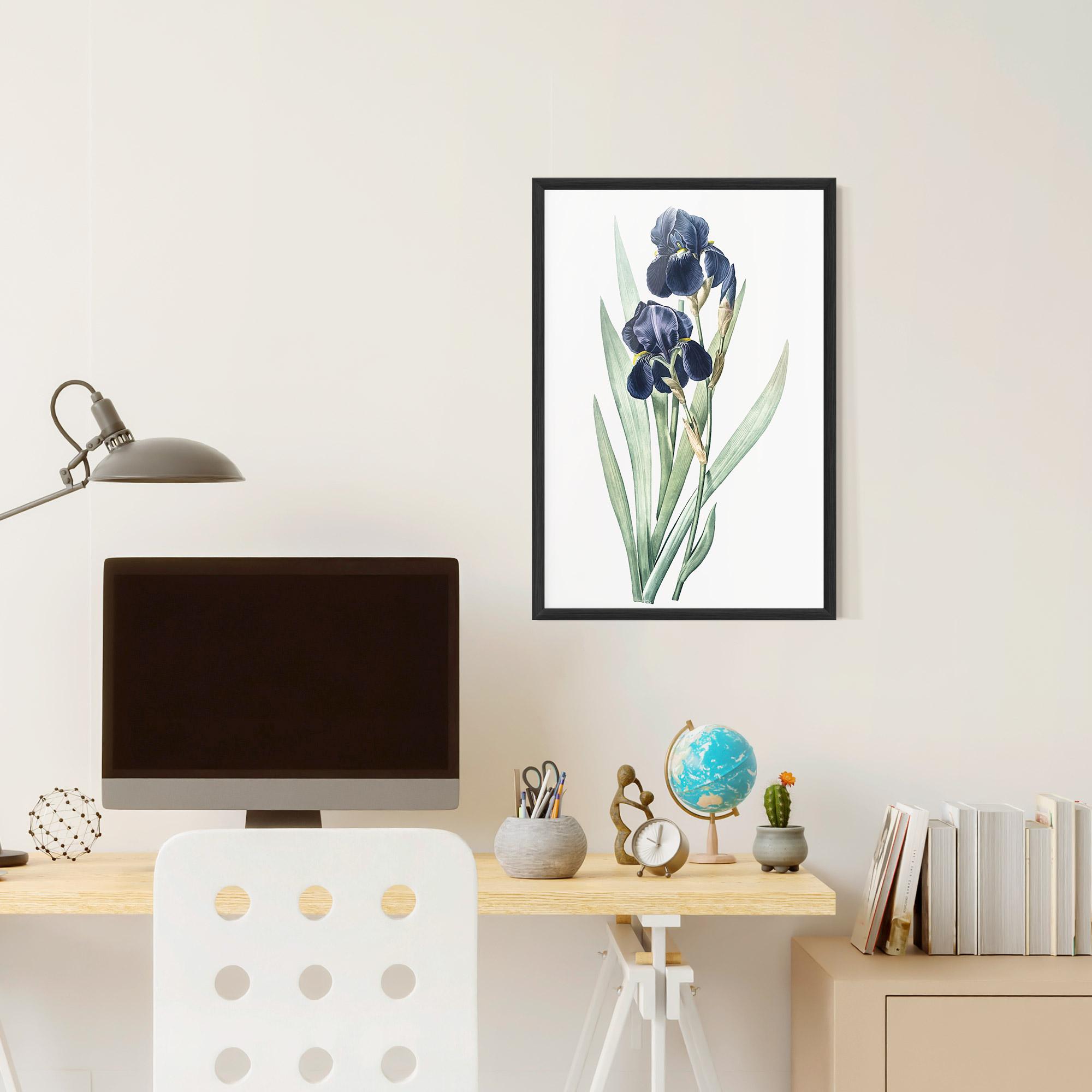 Keretezett Poszter Dark Blue Iris mockup 6