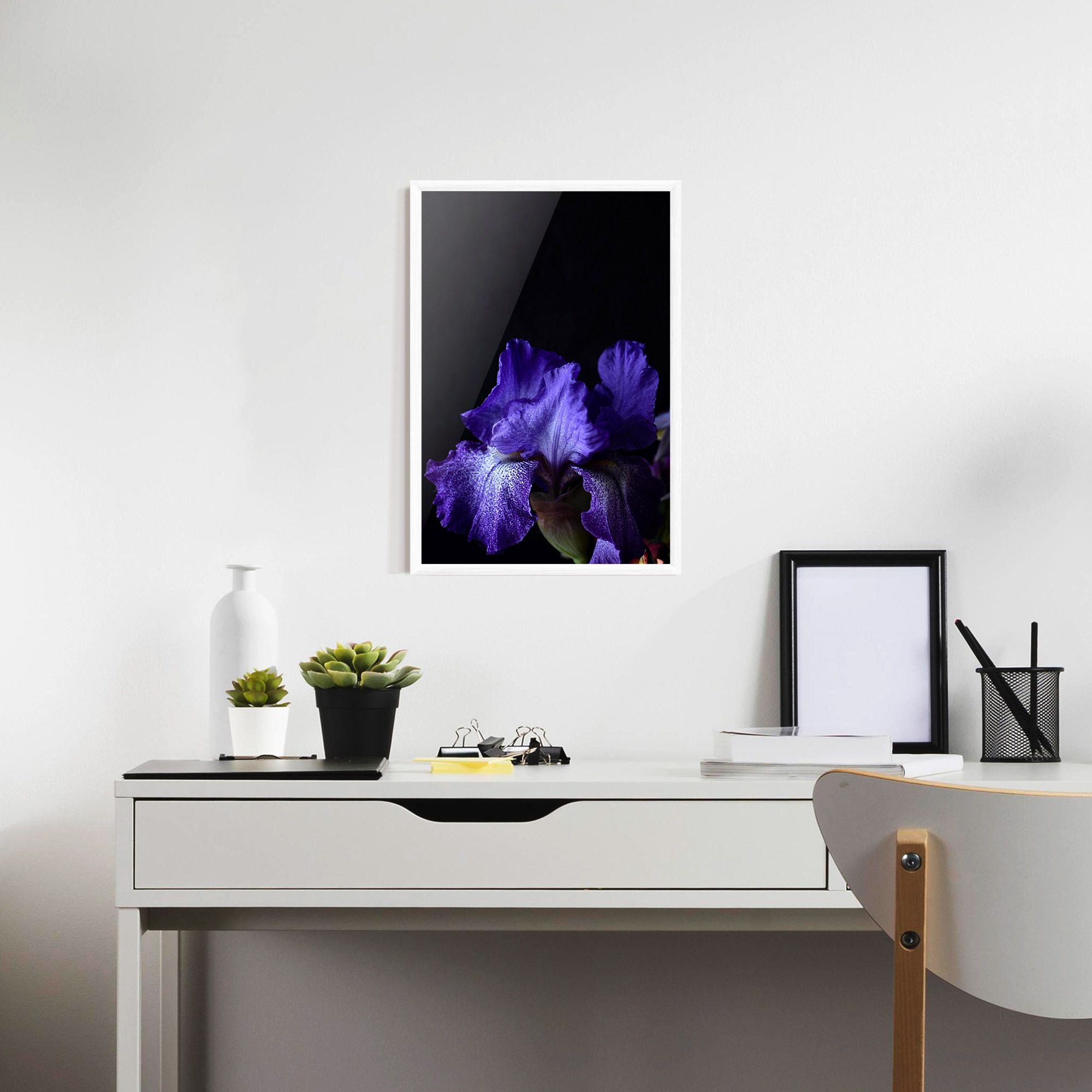 Dark Purple Iris On Black mockup 7