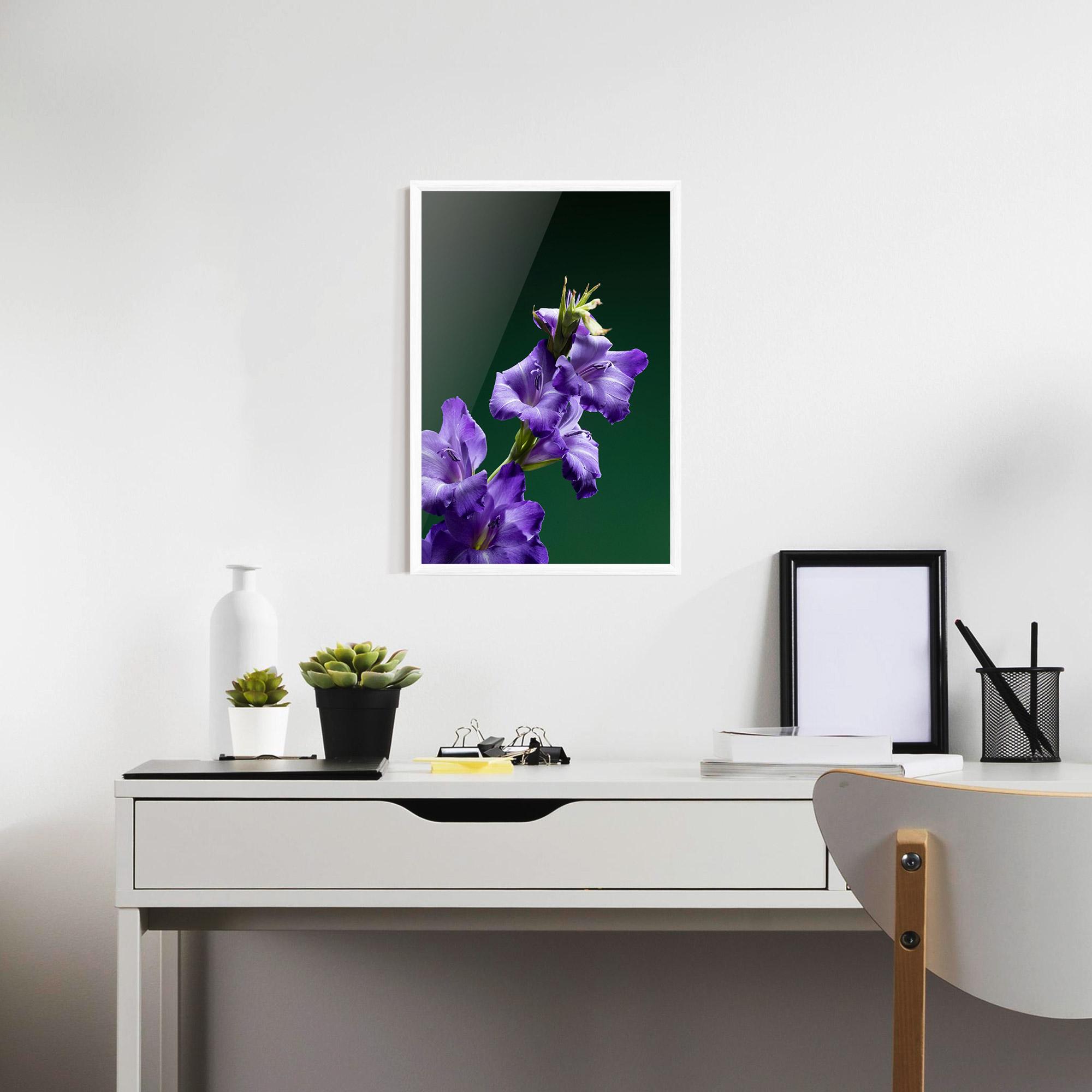 Keretezett Poszter Iris On Green mockup 7