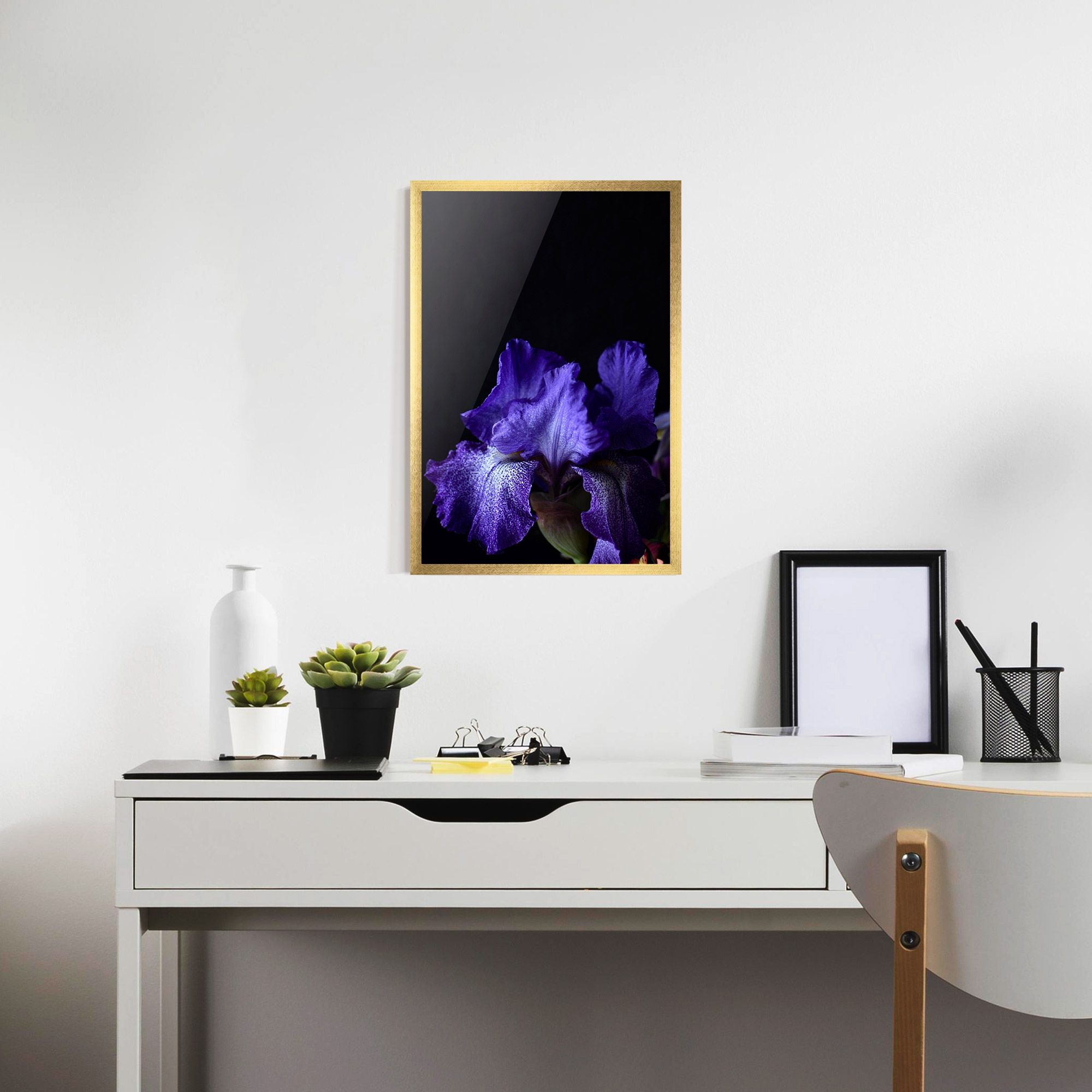Dark Purple Iris On Black mockup 7