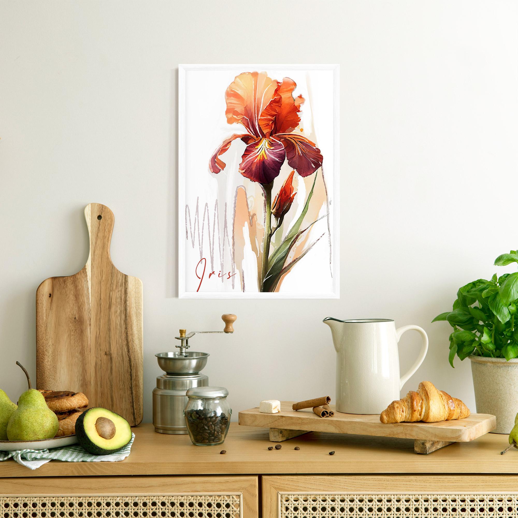 Keretezett Poszter Orange Iris mockup 8