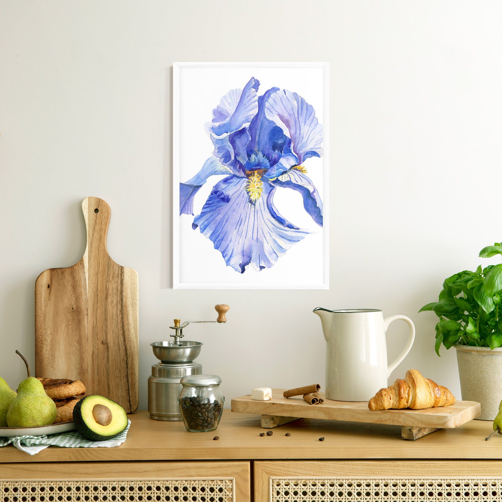 Purple Iris On White mockup 8