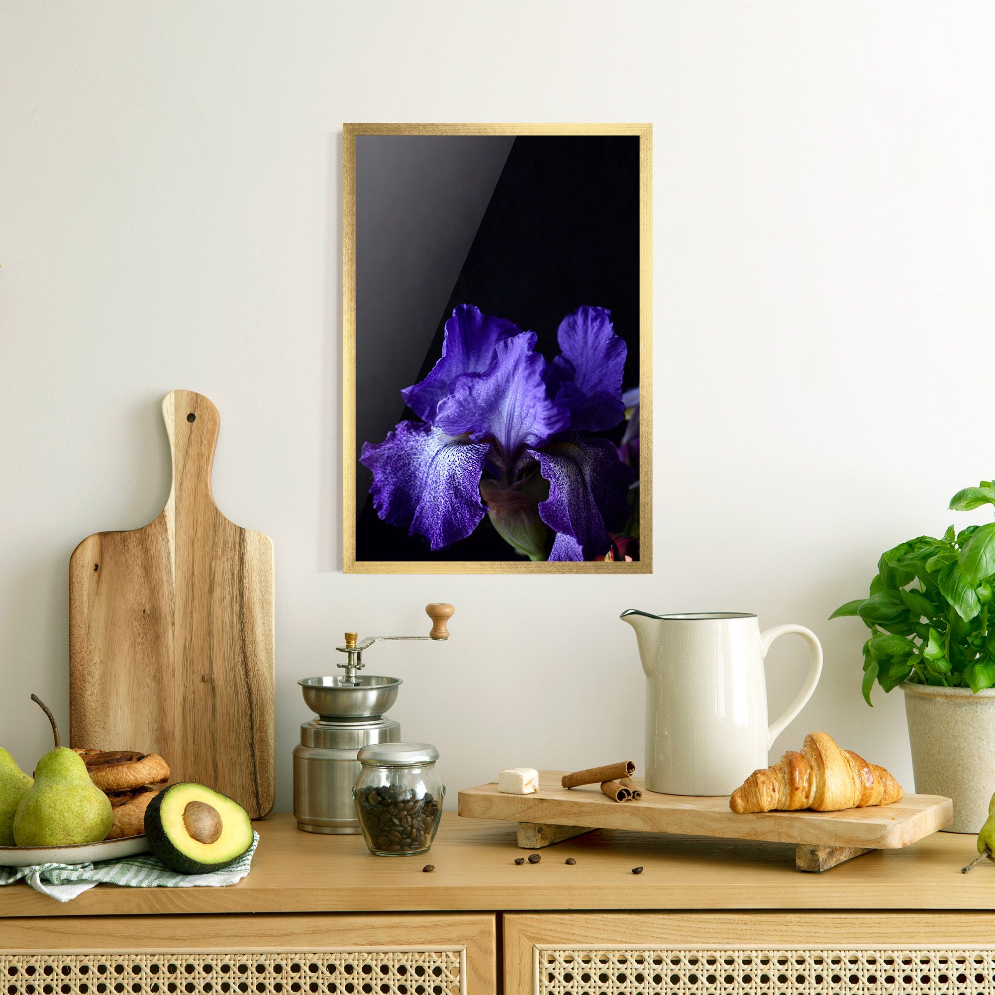 Dark Purple Iris On Black mockup 8