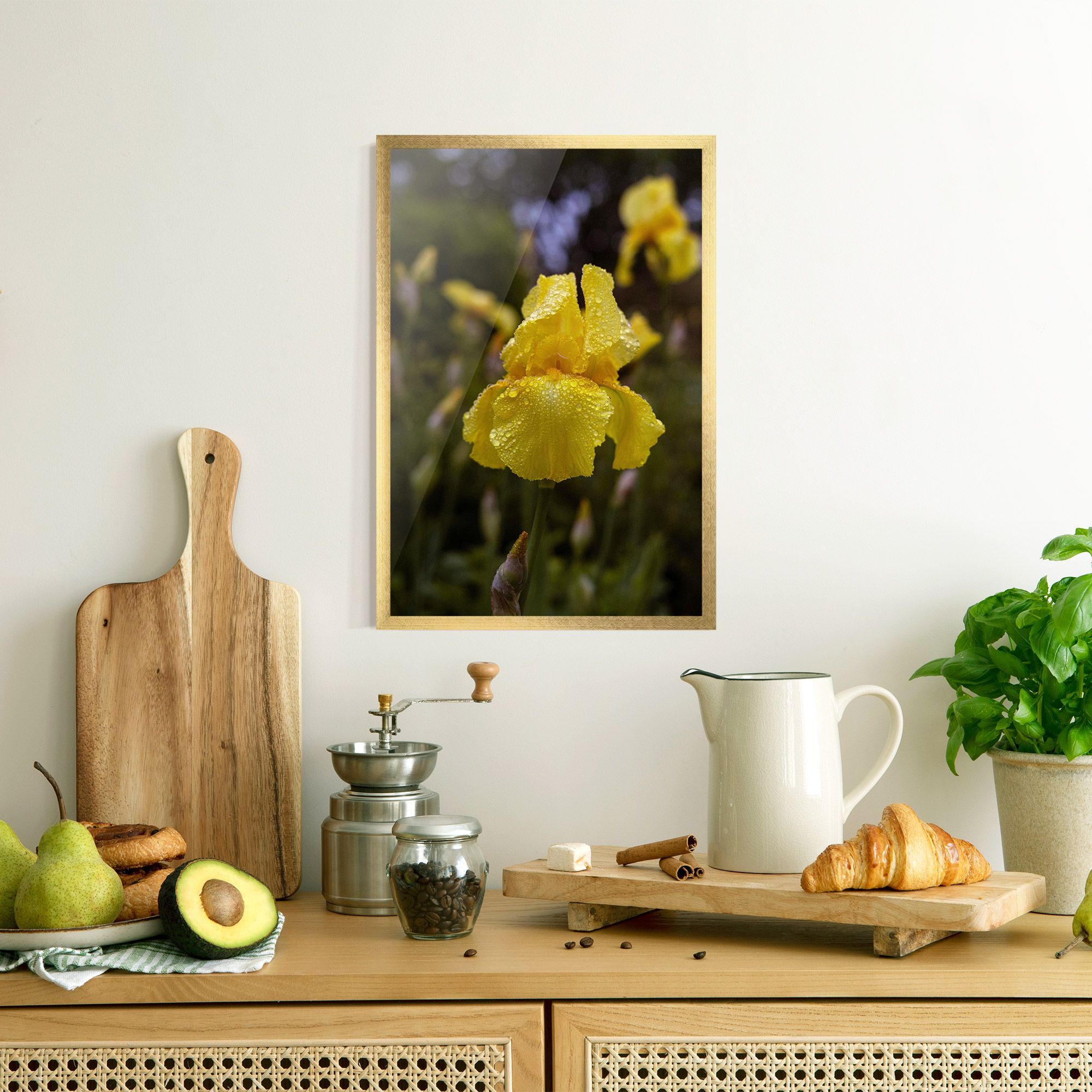 Yellow Iris After Rain mockup 8