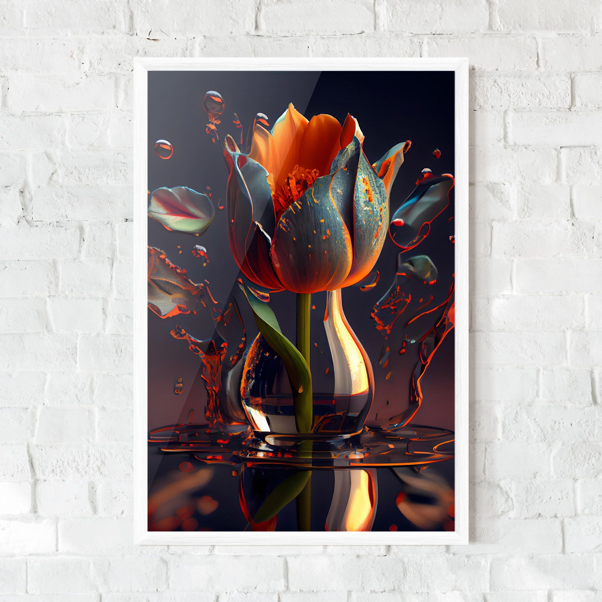 Black Tulip In Vase mockup 0