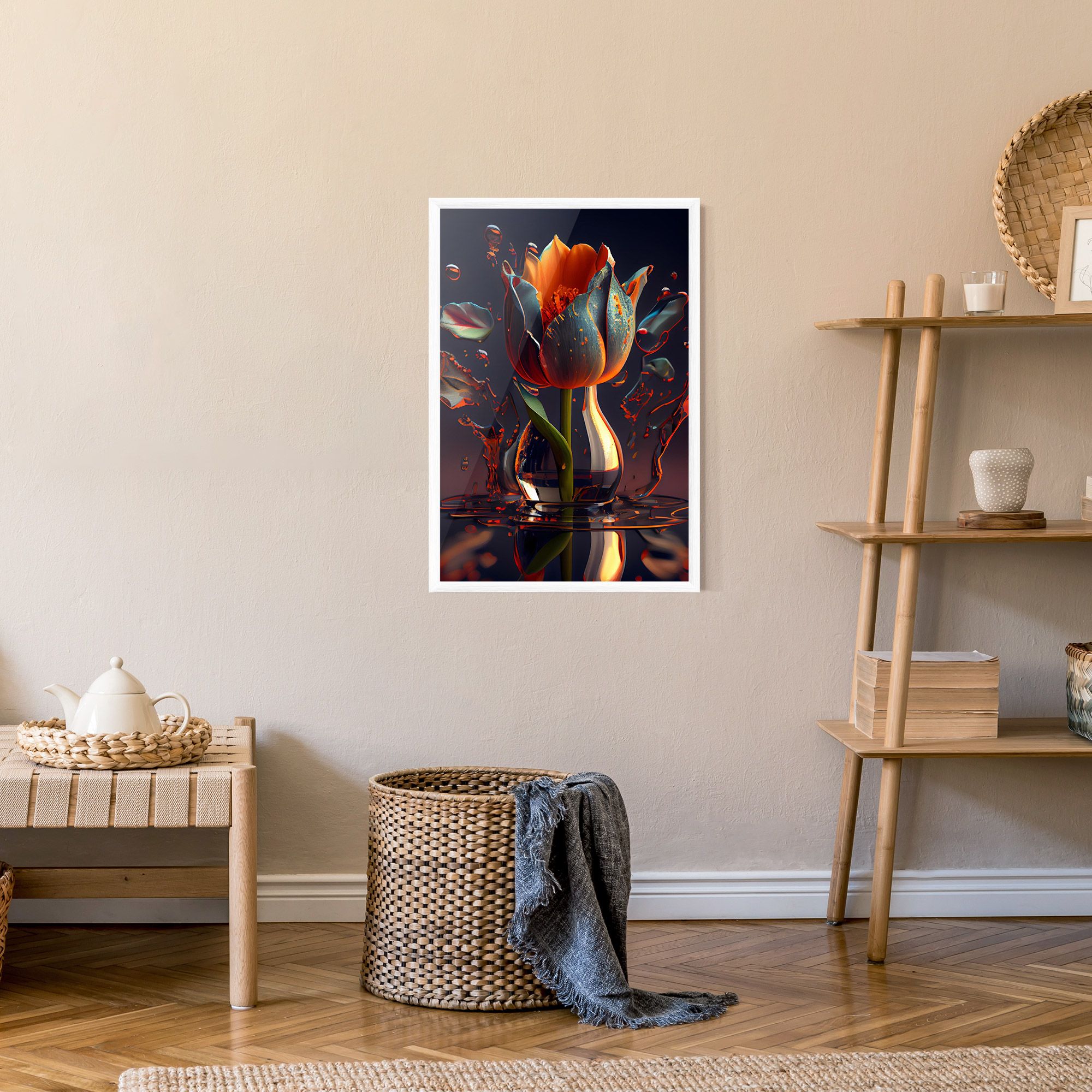 Black Tulip In Vase mockup 9