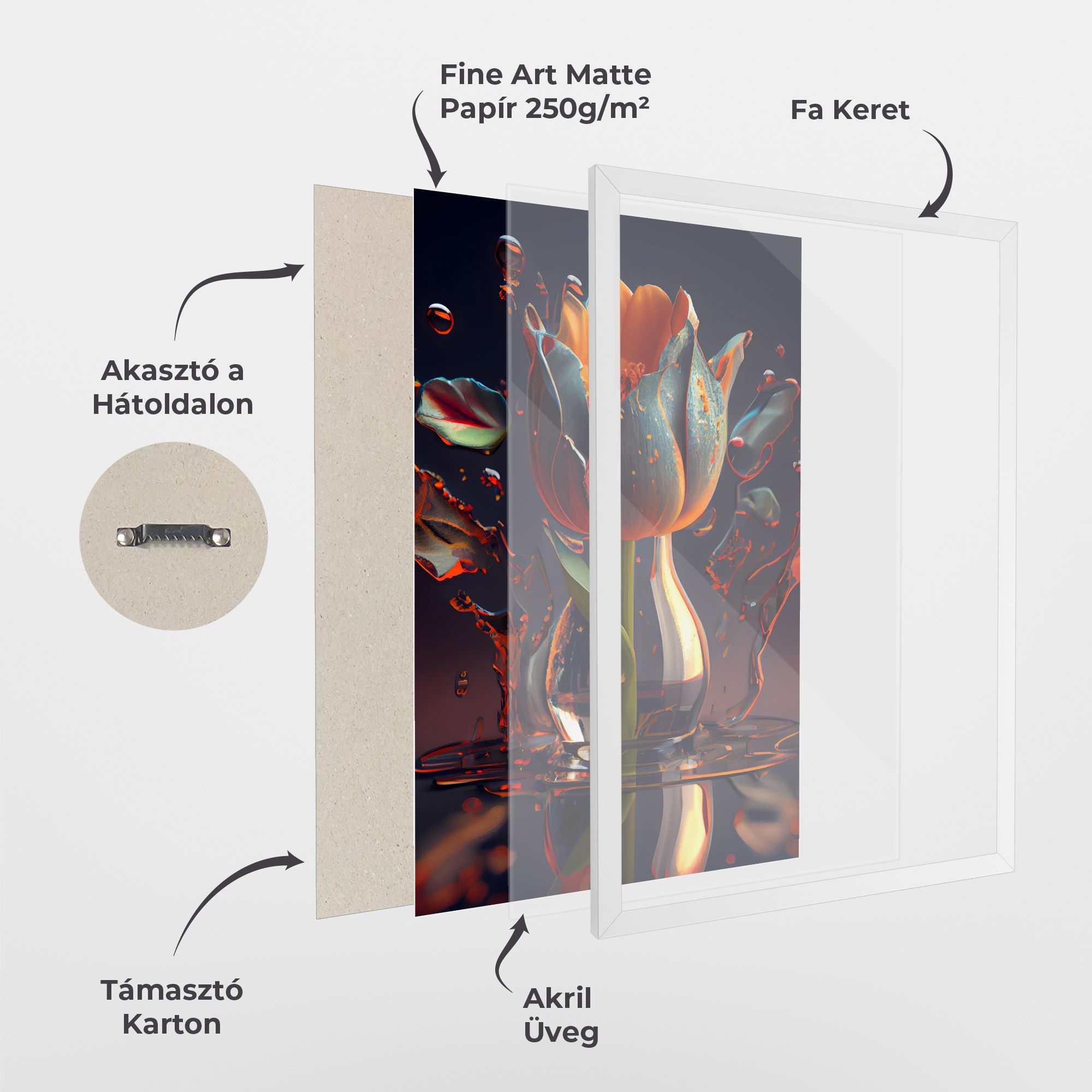 Black Tulip In Vase mockup 1