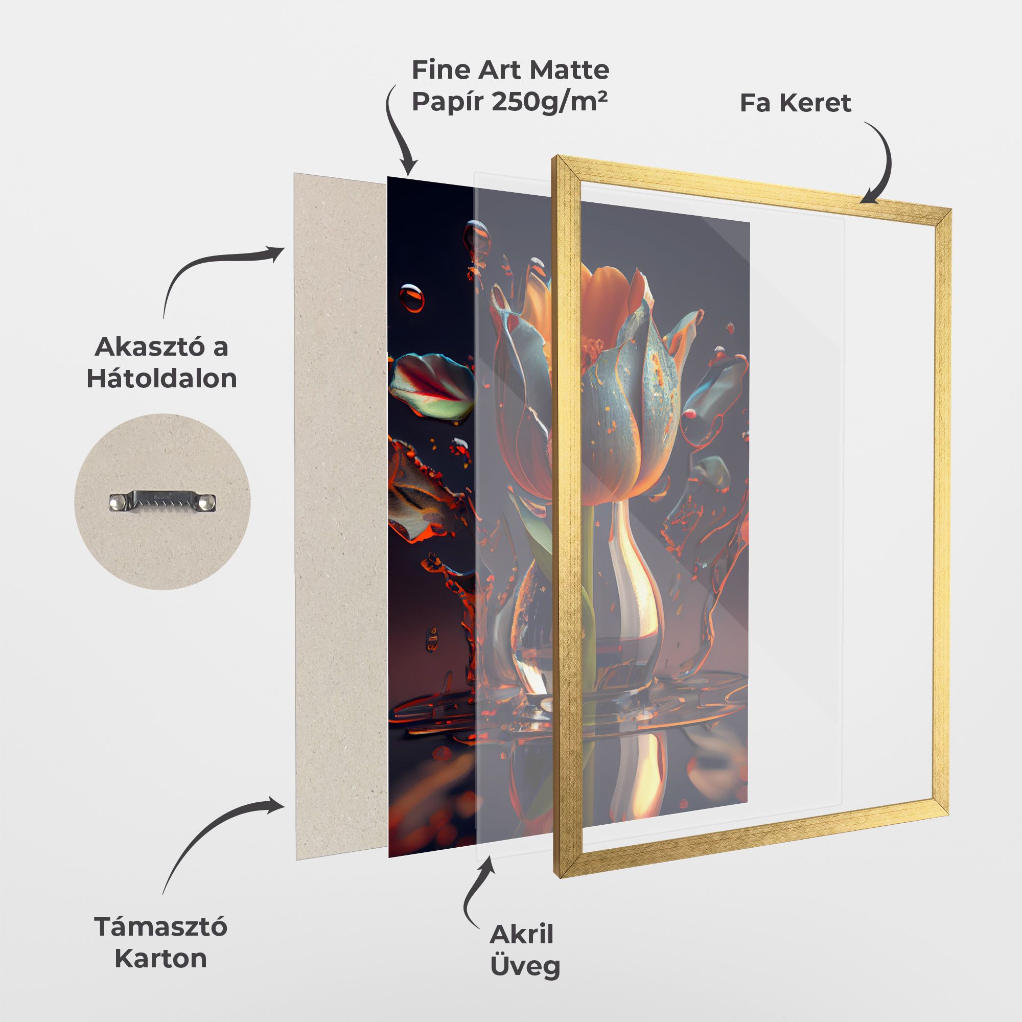 Black Tulip In Vase mockup 1