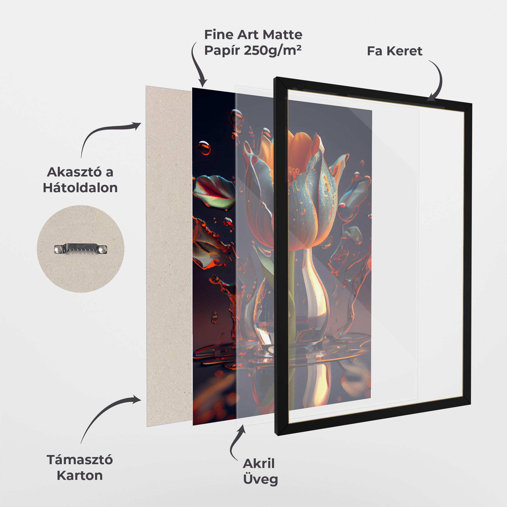 Black Tulip In Vase mockup 1