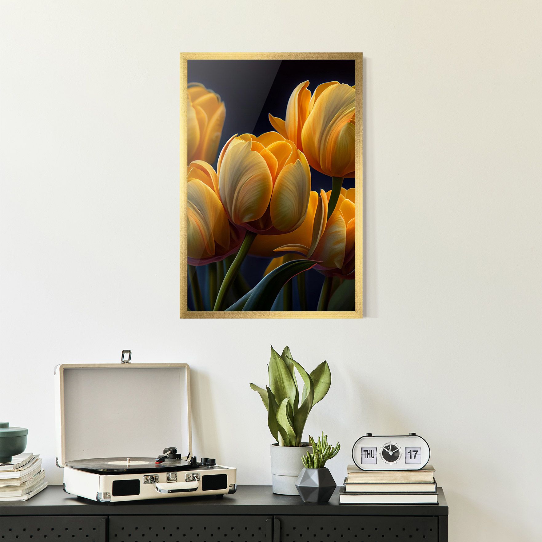 Pretty Yellow Tulips mockup 2