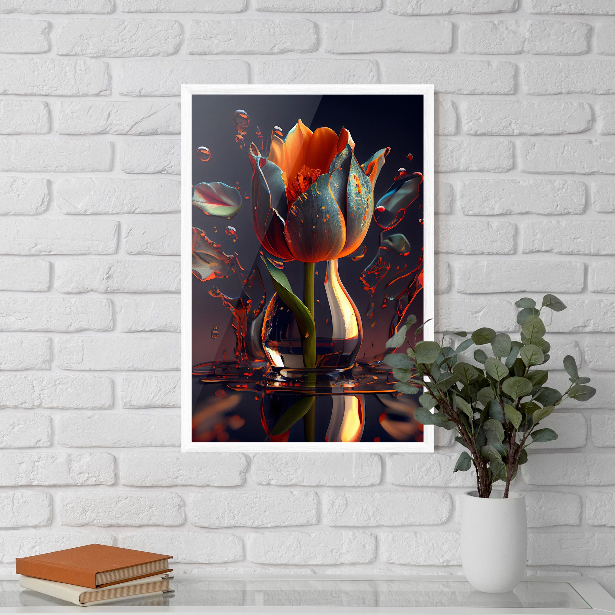 Black Tulip In Vase mockup 5