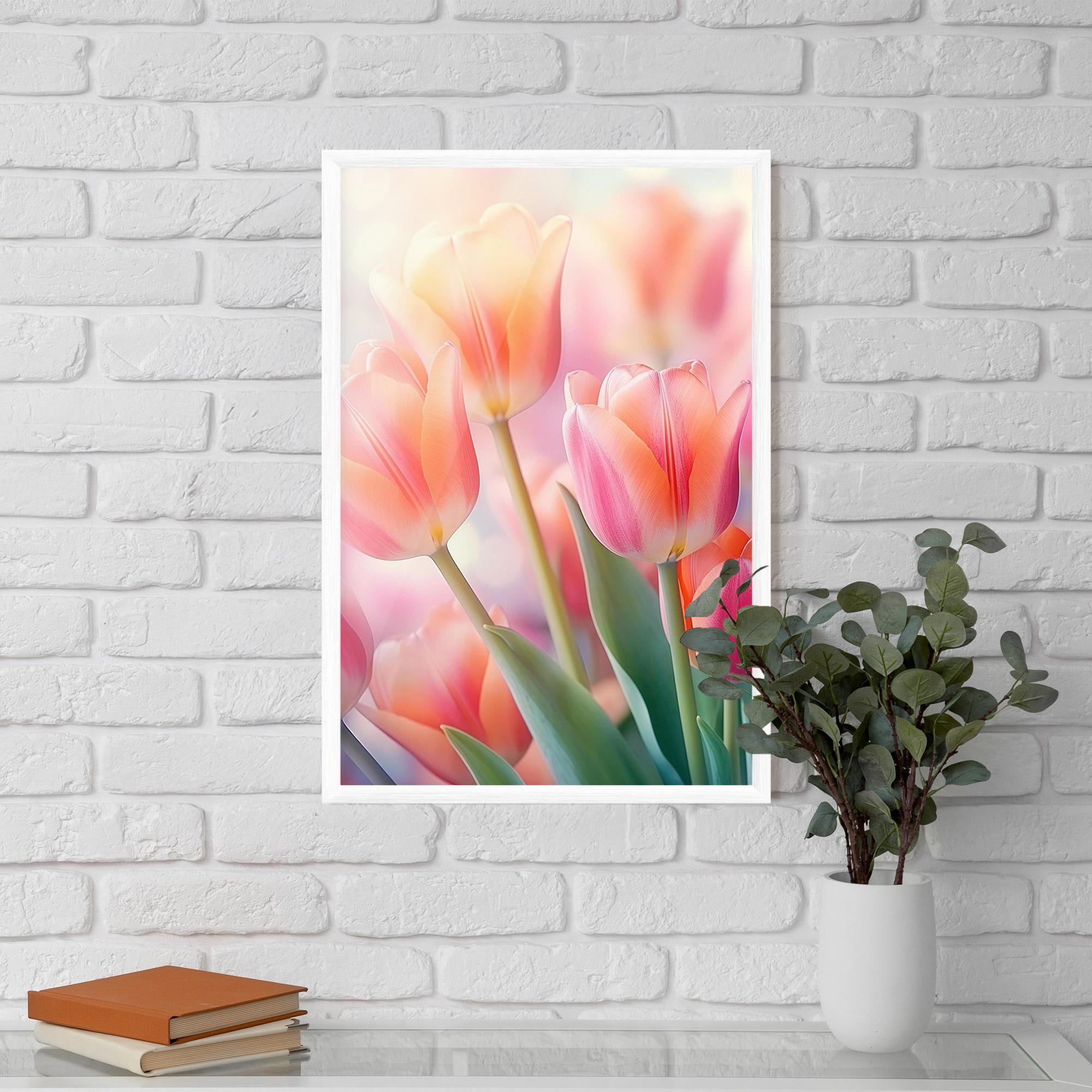 Keretezett Poszter Dreamy Tulips mockup 5