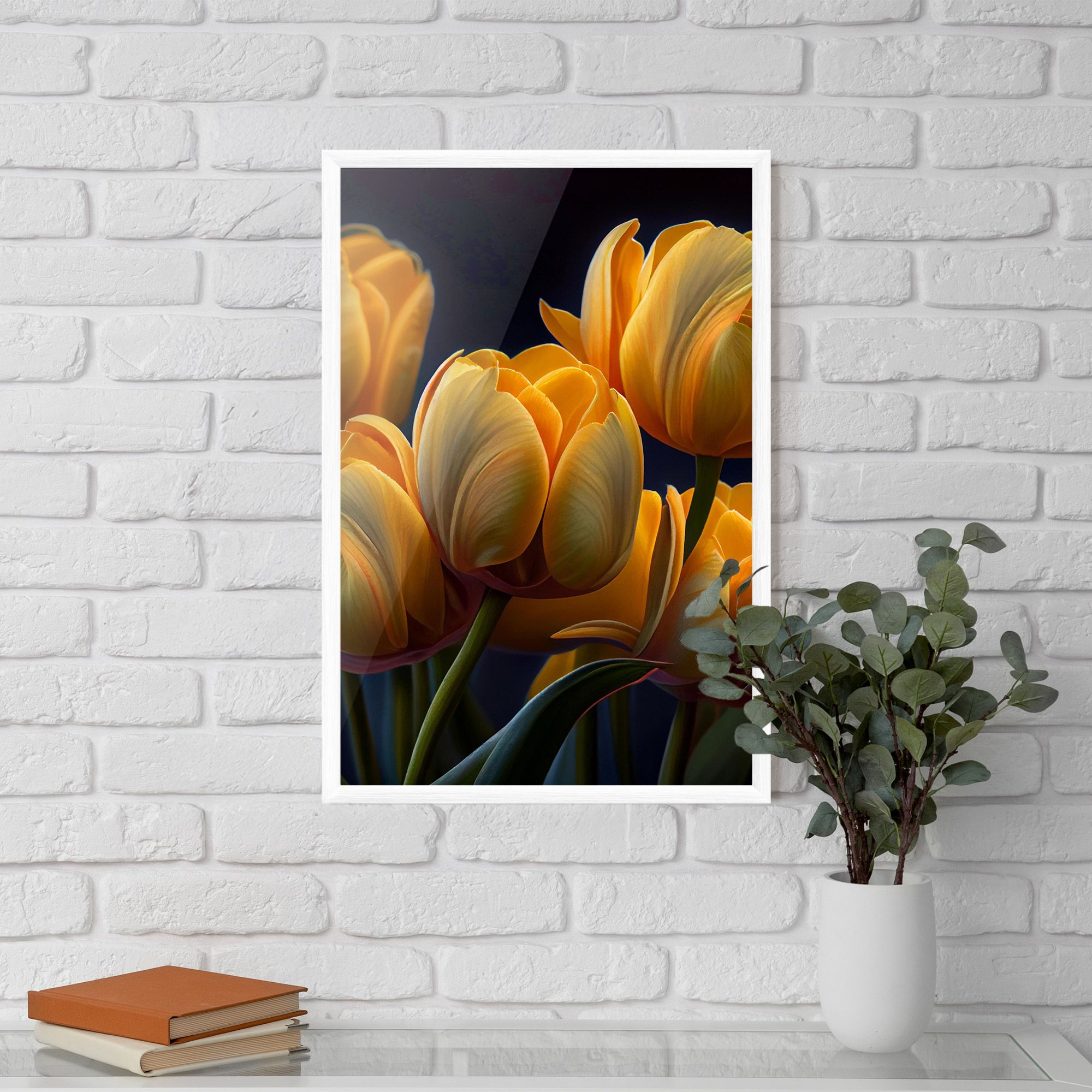 Pretty Yellow Tulips mockup 5