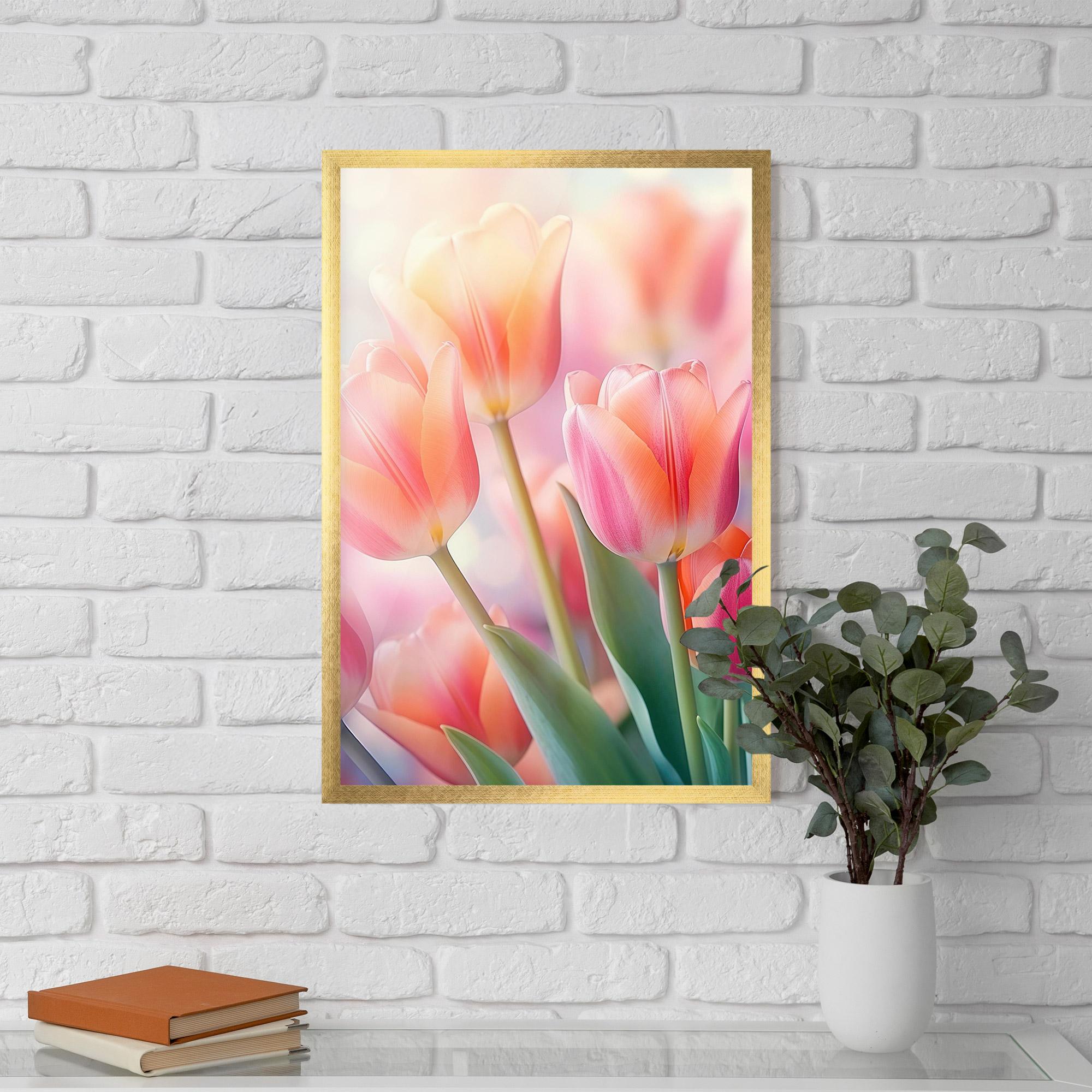 Keretezett Poszter Dreamy Tulips mockup 5