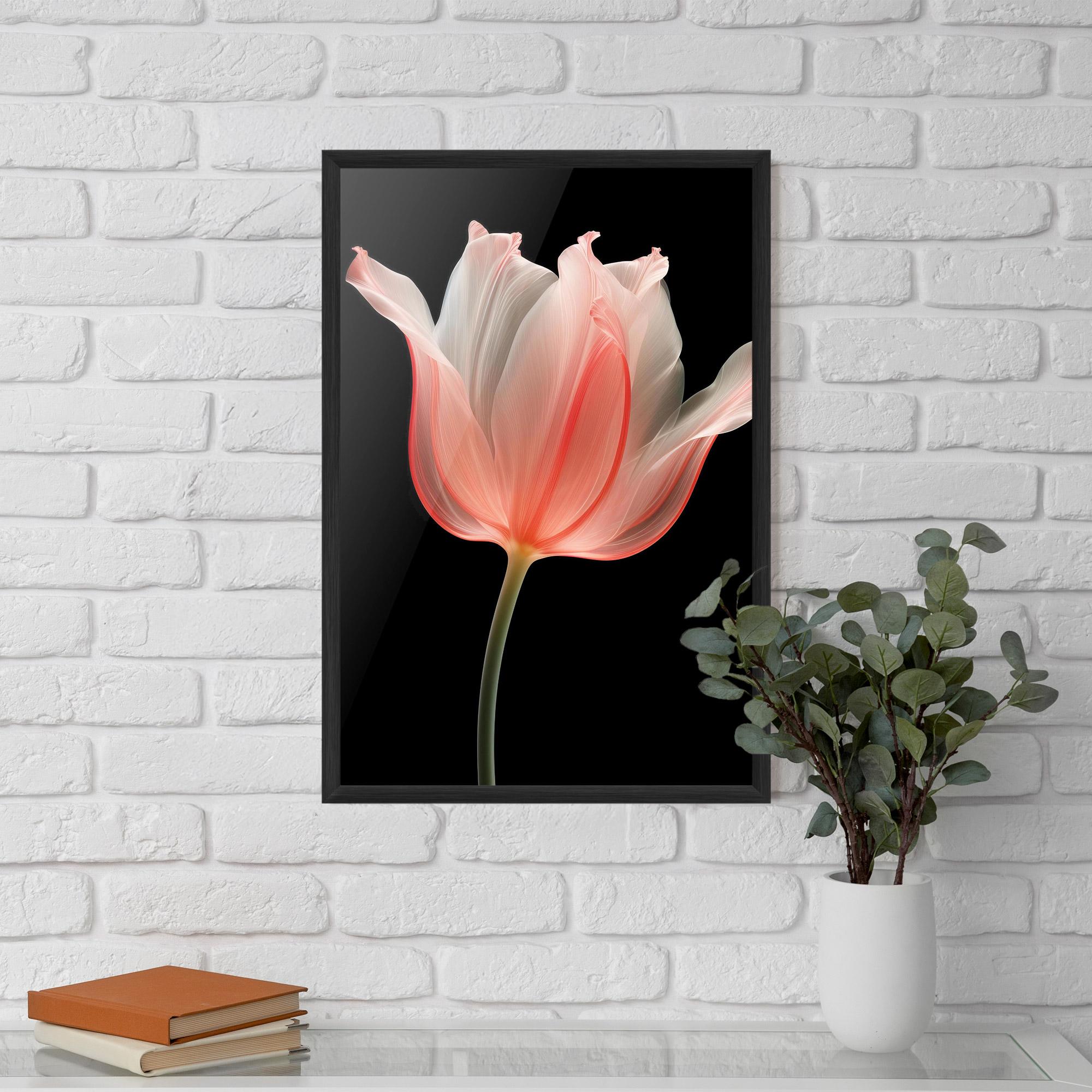 Keretezett Poszter Pastel Pink Tulip mockup 5