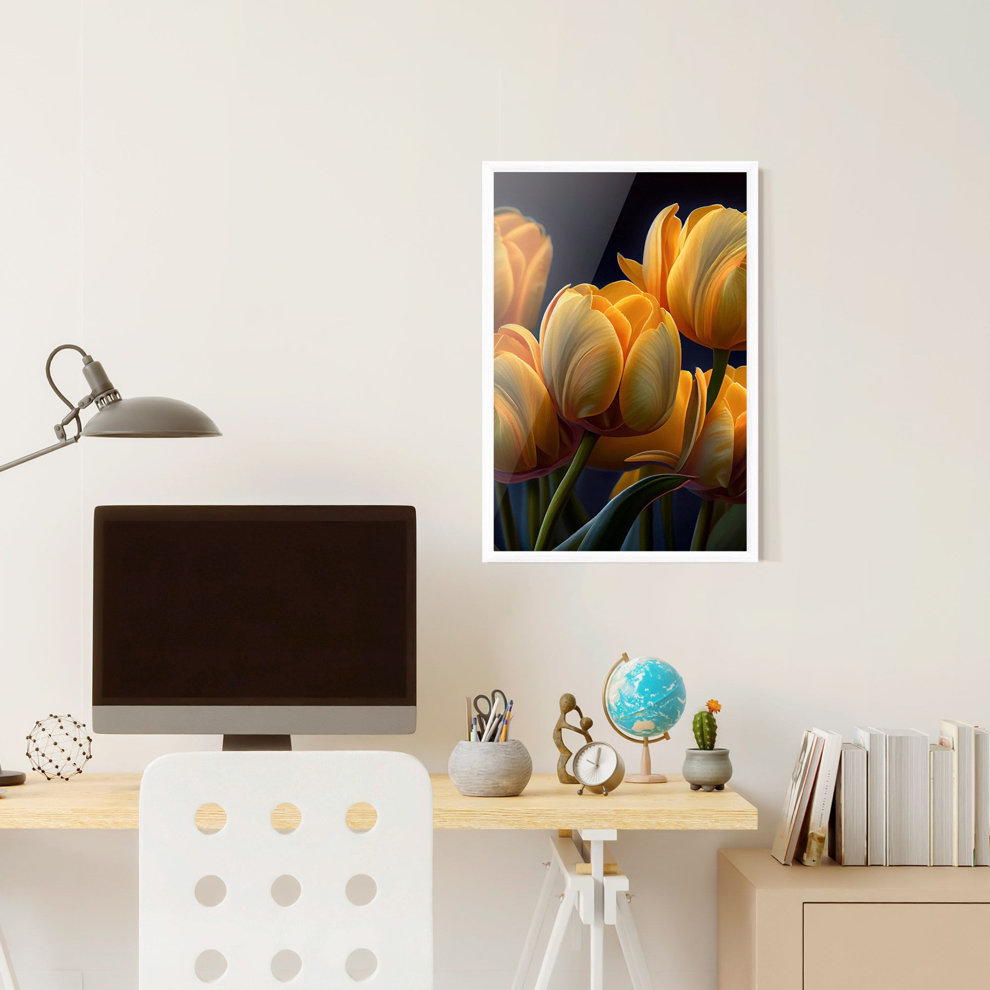 Pretty Yellow Tulips mockup 6