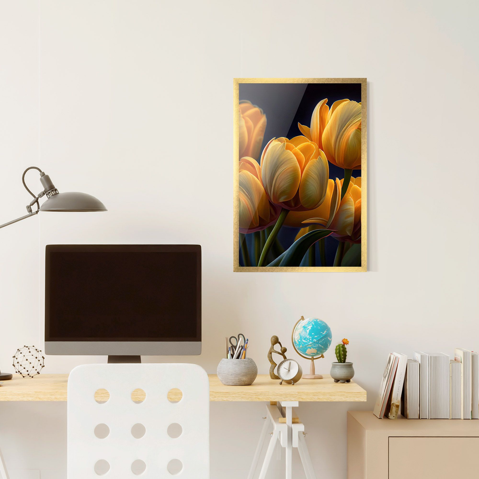 Pretty Yellow Tulips mockup 6