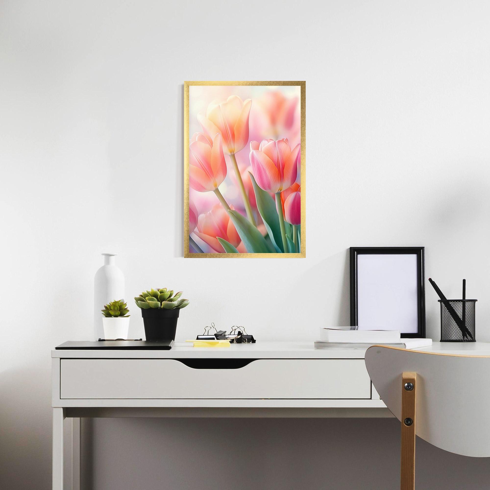 Keretezett Poszter Dreamy Tulips mockup 7