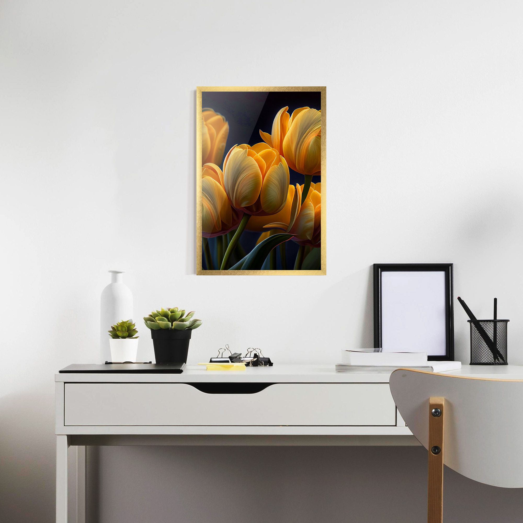 Pretty Yellow Tulips mockup 7