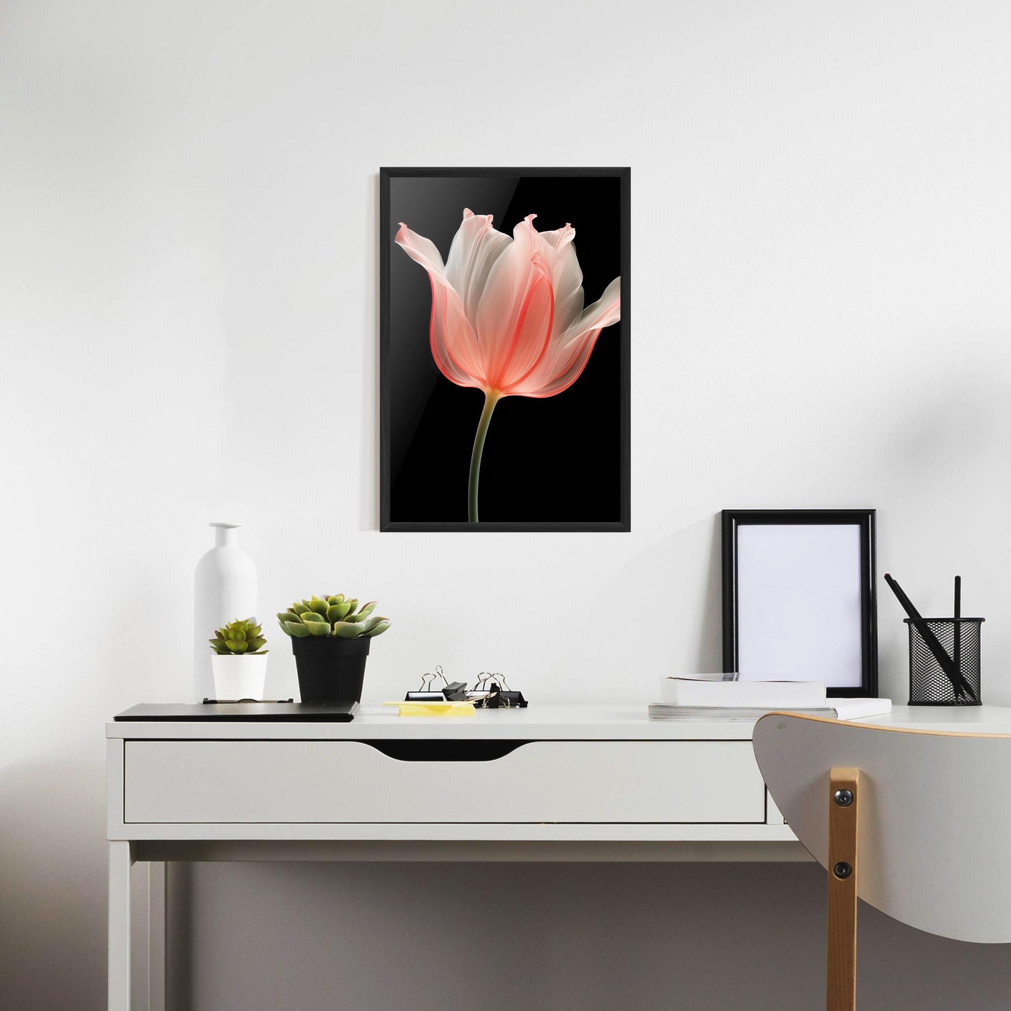 Keretezett Poszter Pastel Pink Tulip mockup 7