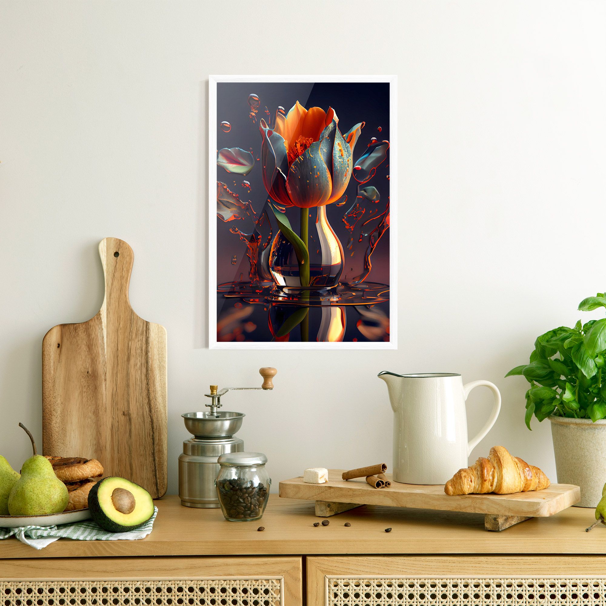 Black Tulip In Vase mockup 8
