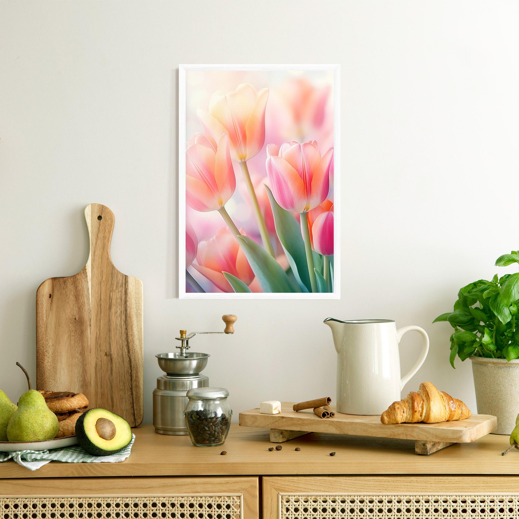 Keretezett Poszter Dreamy Tulips mockup 8