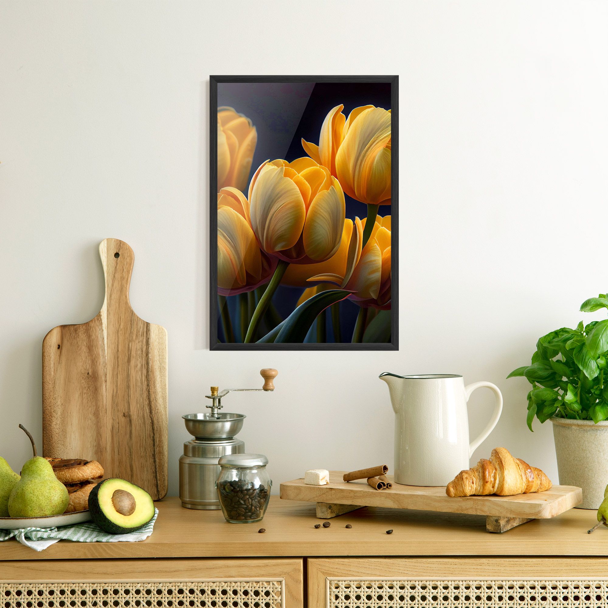 Pretty Yellow Tulips mockup 8