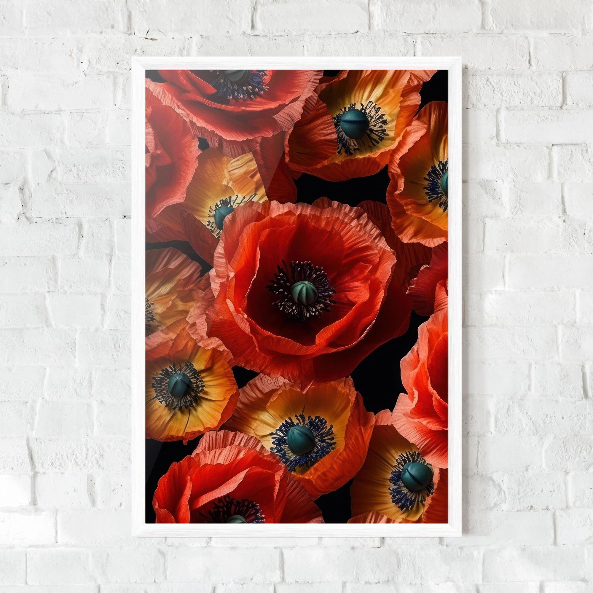 Keretezett Poszter Red Orange Poppy mockup 0